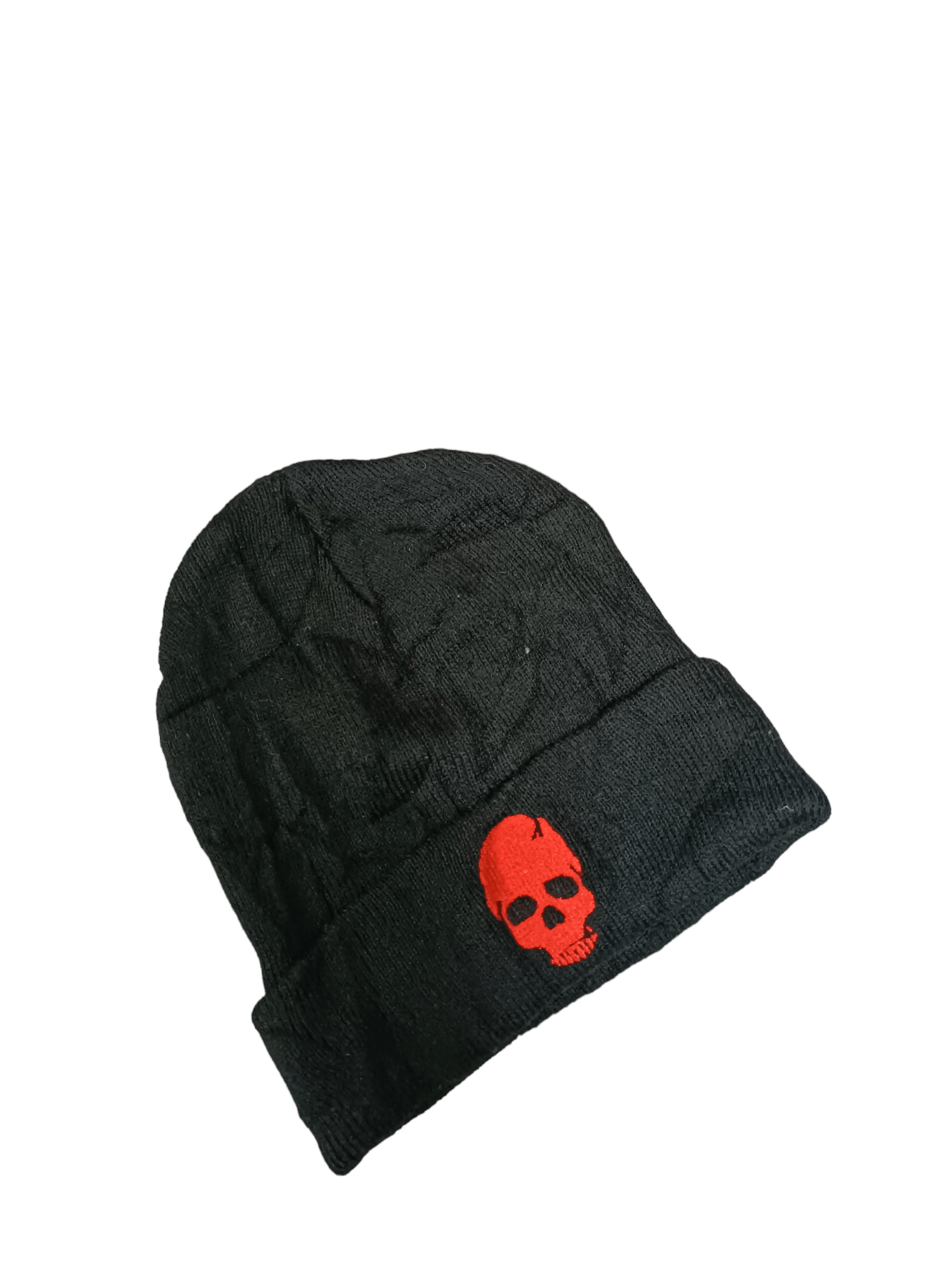 image of Seditionaries x Skulls Acrylic Beanie Embroidery Skull Logo in Black, Men's