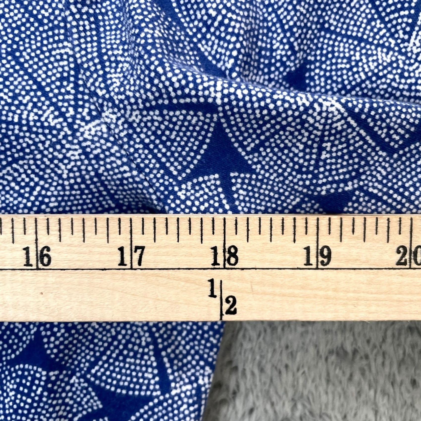Talbots Talbots Blouse Womens Medium Petite Blue Geometric Print Cotton V-Neck 3/4 Sleeve Boho Shirt Size M / US 6-8 / IT 42-44 - 7 Thumbnail