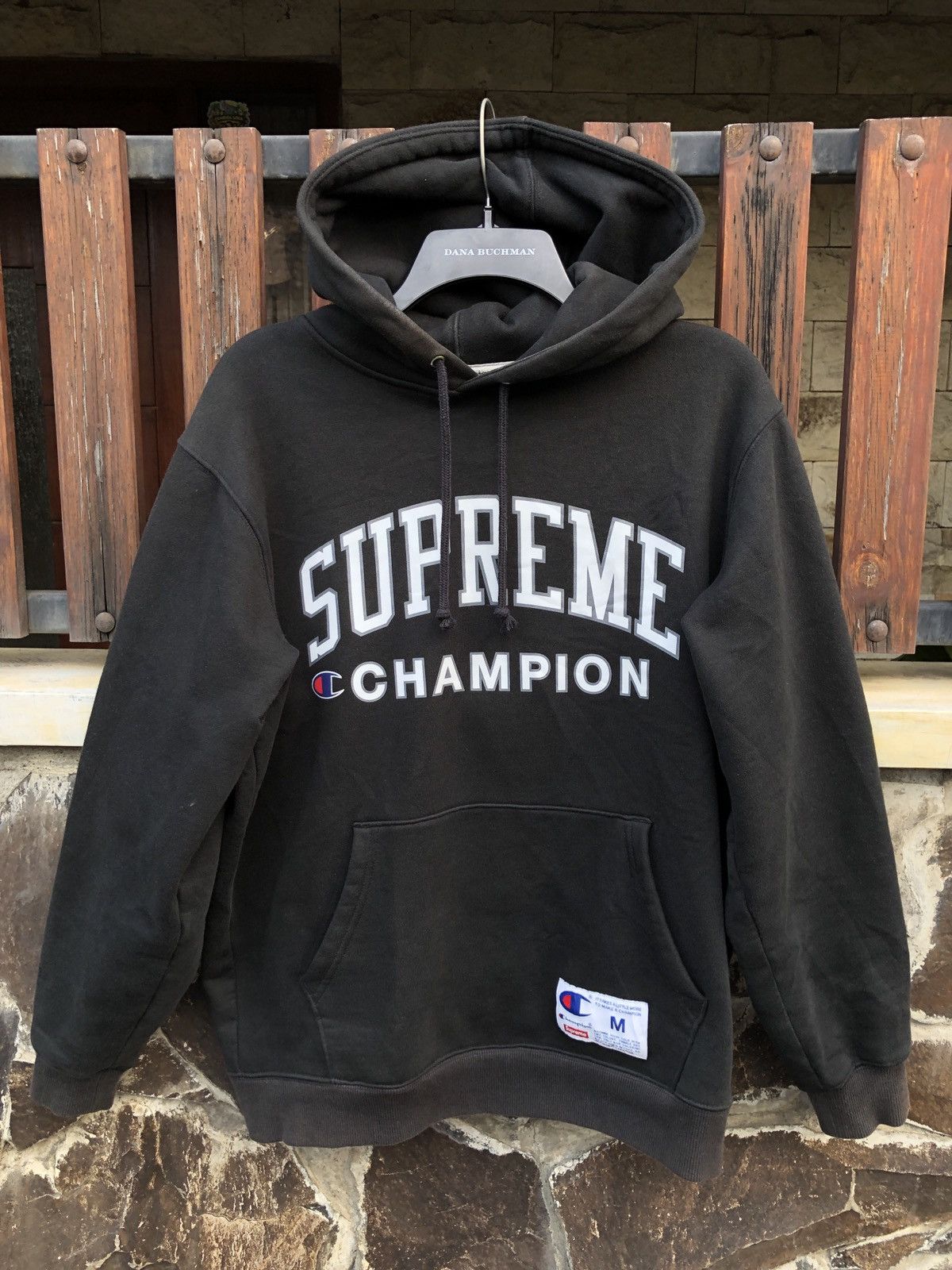 Supremeコラボ ブラック XL Champion タ*ツ様 スウェット