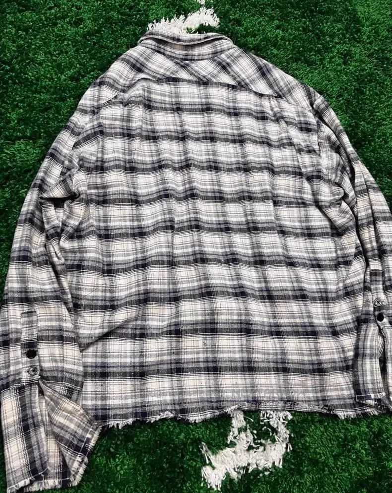 Greg Lauren Greg Lauren Blue and White Plaid Shirt Size US XL / EU 56 / 4 - 3 Thumbnail