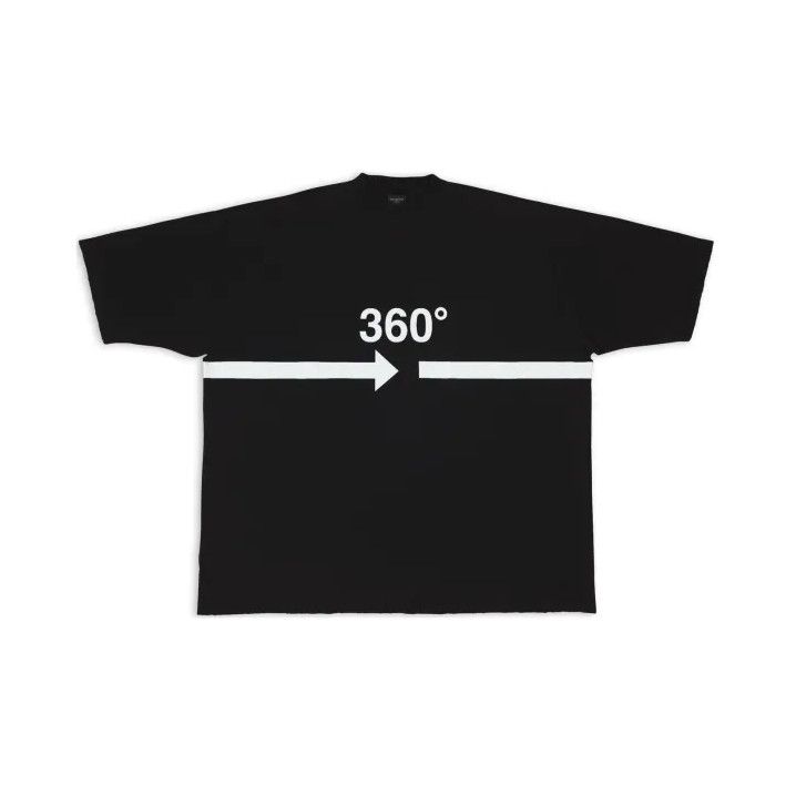 Balenciaga Balenciaga Black Graphic Batwing Short Sleeve T-Shirt Size US M / EU 48-50 / 2 - 1 Thumbnail