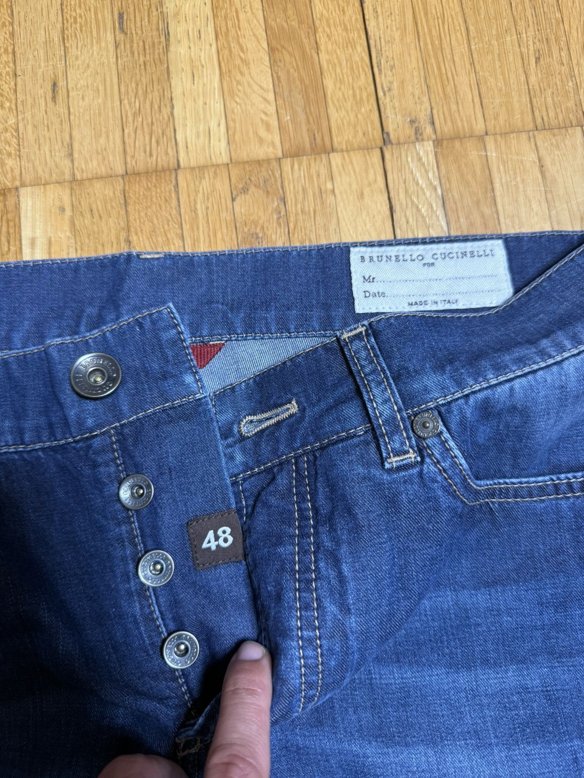 Brunello Cucinelli Luxury Brunello Cucinelli Blue Denim Jeans Size 48 / 32 Size US 32 / EU 48 - 3 Thumbnail