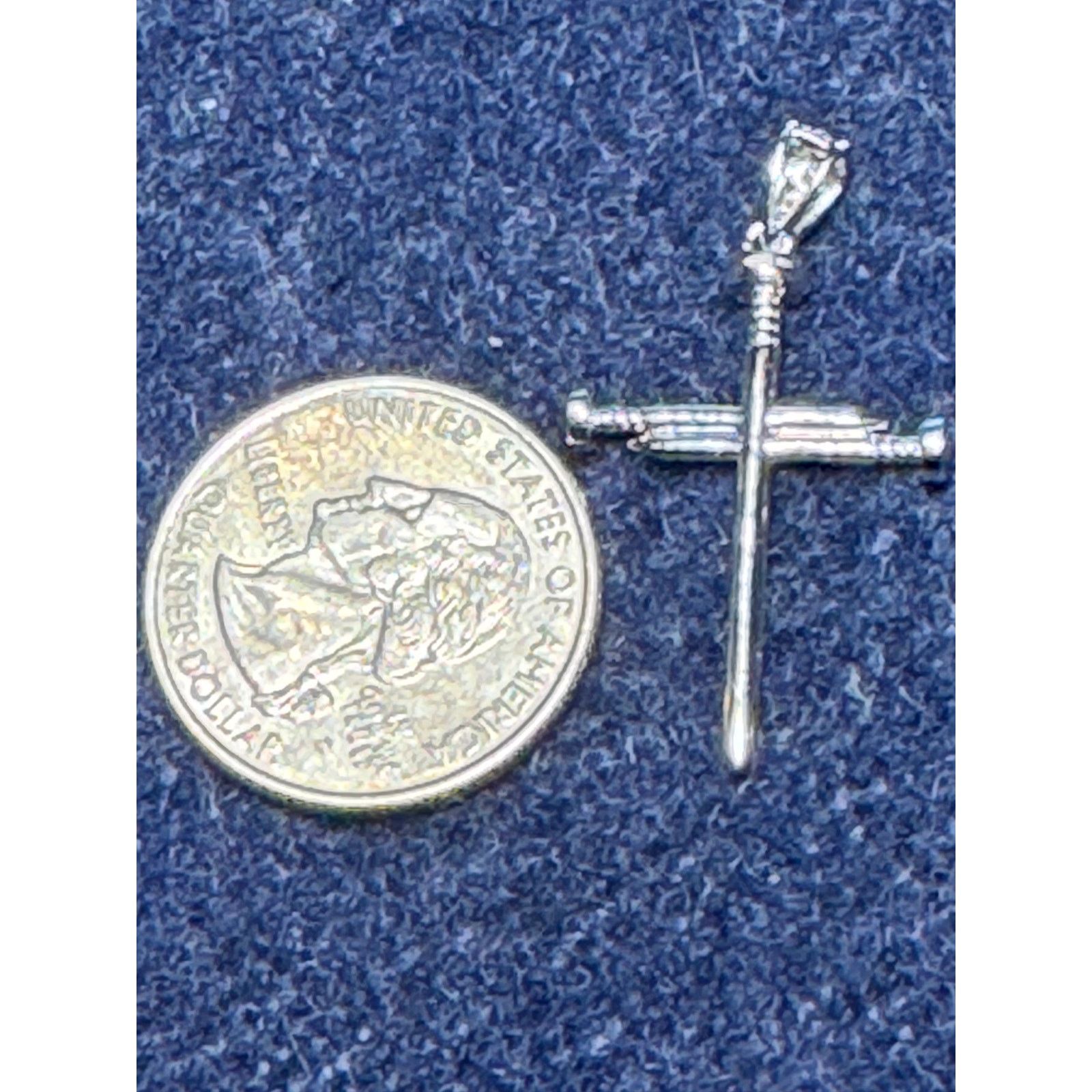 Other 3 Nails Diamonds On Bail Cross Pendant Size ONE SIZE - 2 Thumbnail