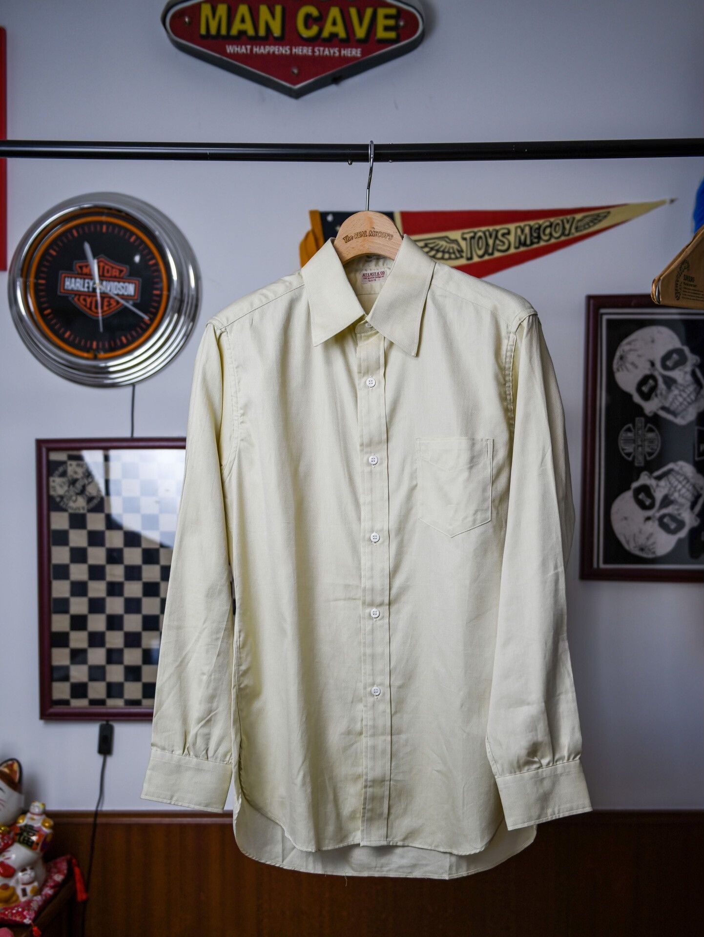 At Last & Co Beige Cotton Shirt by At Last & Co Size US M / EU 48-50 / 2 - 1 Thumbnail