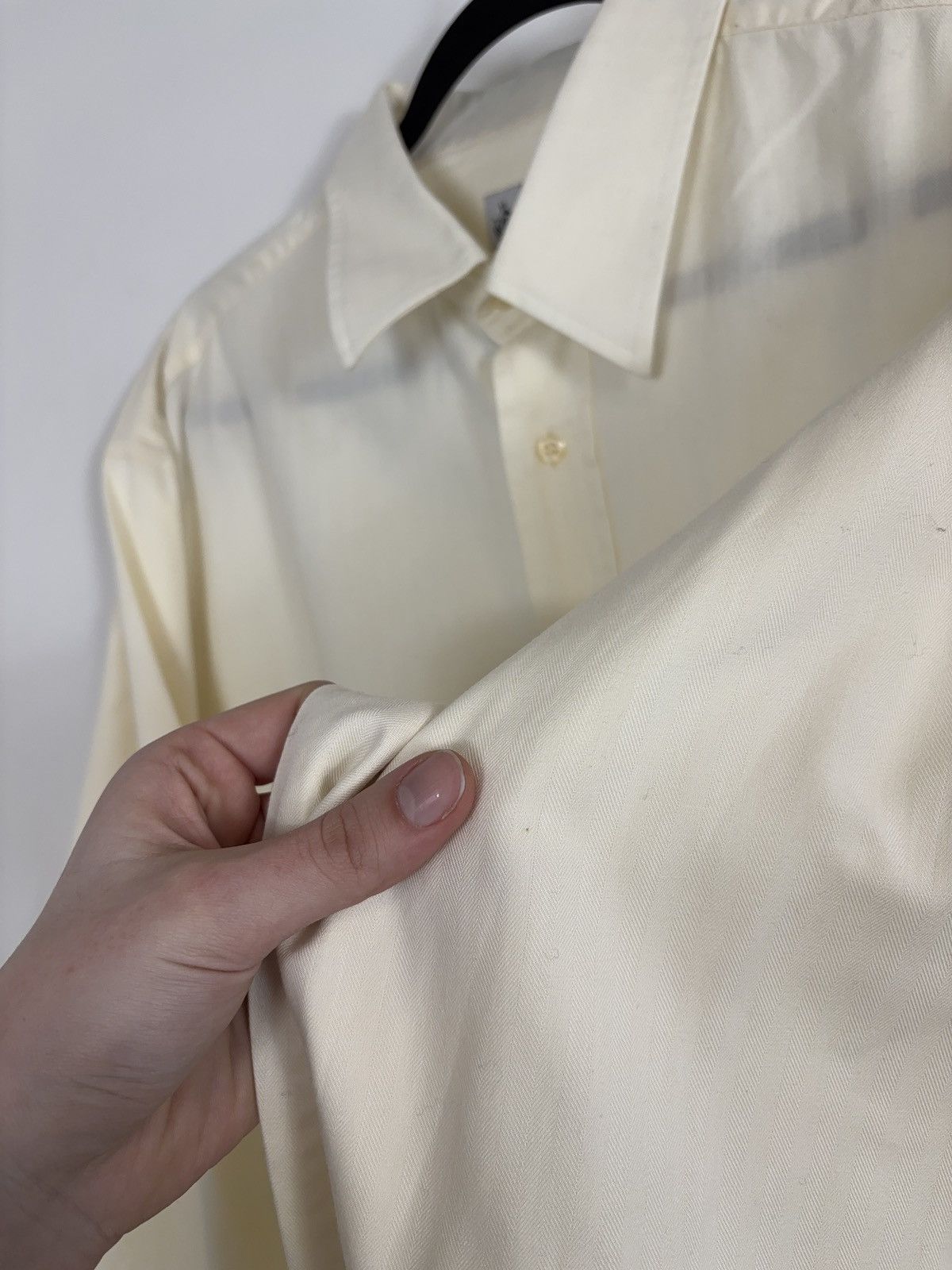 Lanvin Lanvin Classique Vintage Men’s Herringbone Button Up Shirt Size US XXL / EU 58 / 5 - 9 Thumbnail