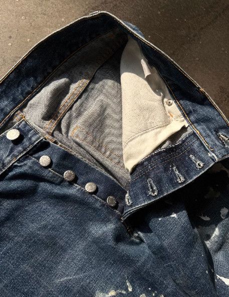 Helmut Lang Helmut Lang Splatter-Print Denim Jeans Size US 41 - 3 Thumbnail