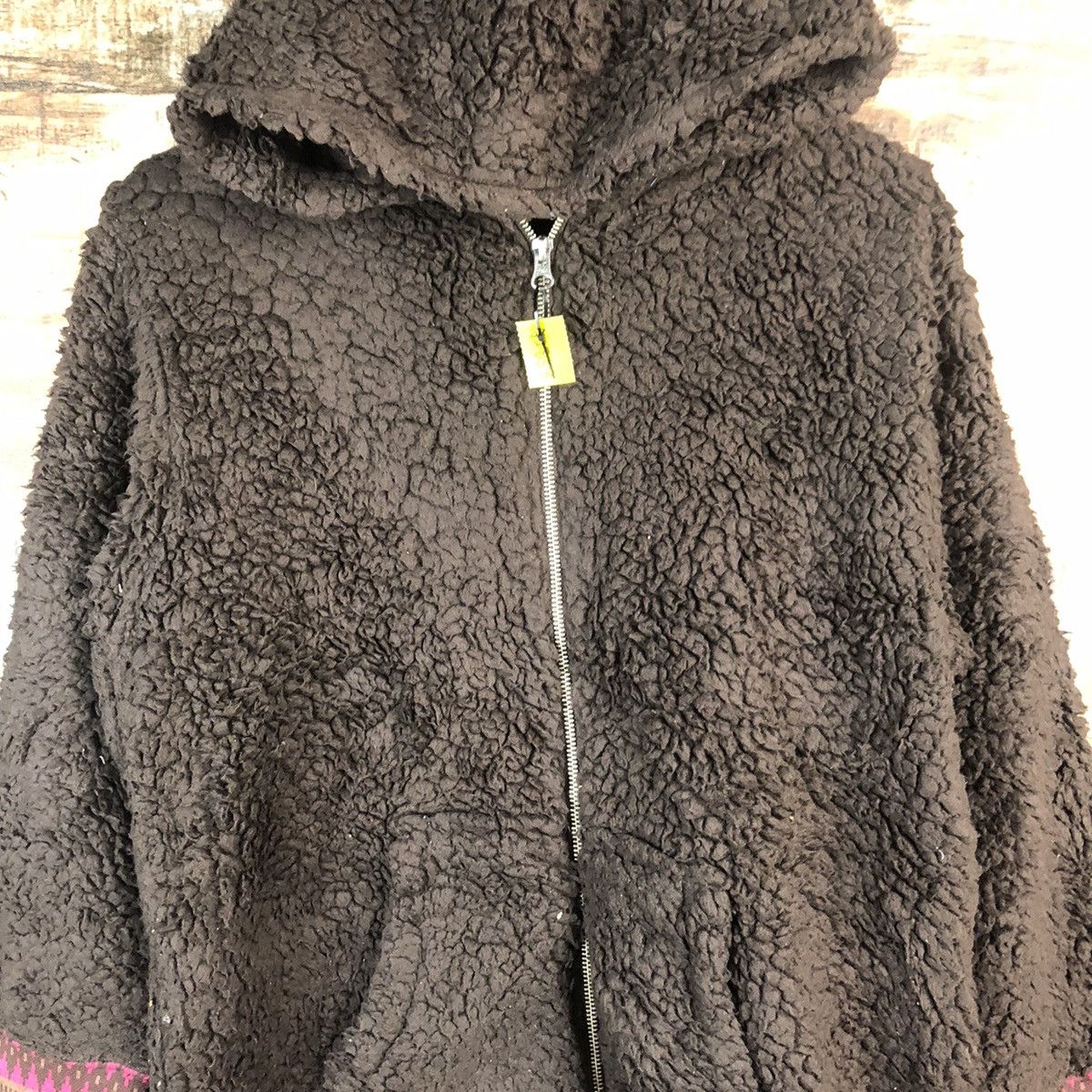 Japanese Brand Beams Hearts Brown fleece sweater Hoodie #A2358 Size L / US 10 / IT 46 - 5 Thumbnail