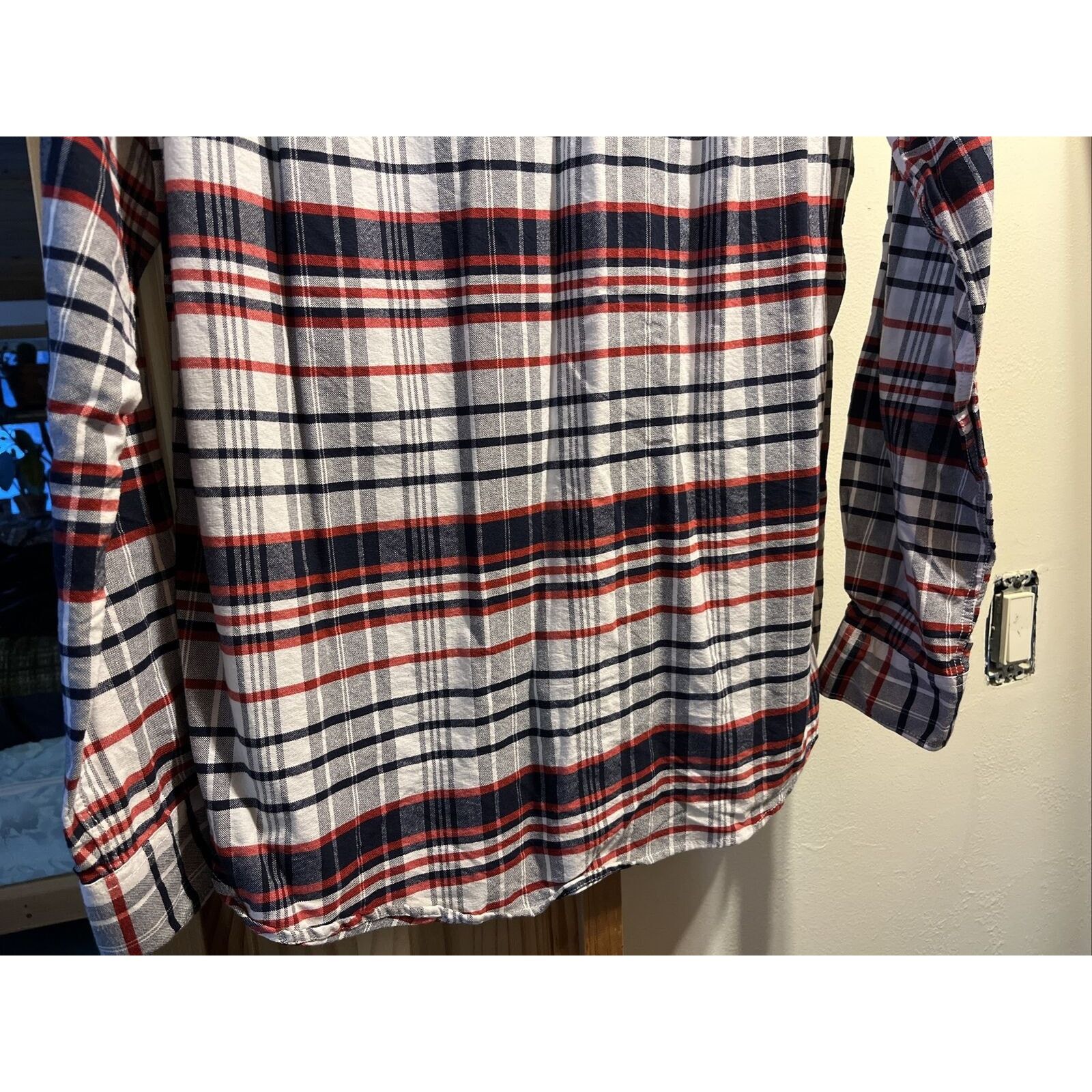 Club Room Club Room Mens M White Red Check LS Button Down Cotton Shirt Size US M / EU 48-50 / 2 - 15 Thumbnail