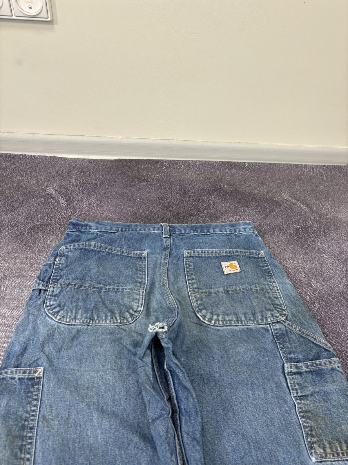 Carhartt Vintage Carhartt Flame Resistant Blue Hype Denim Jeans Size US 31 - 6 Thumbnail
