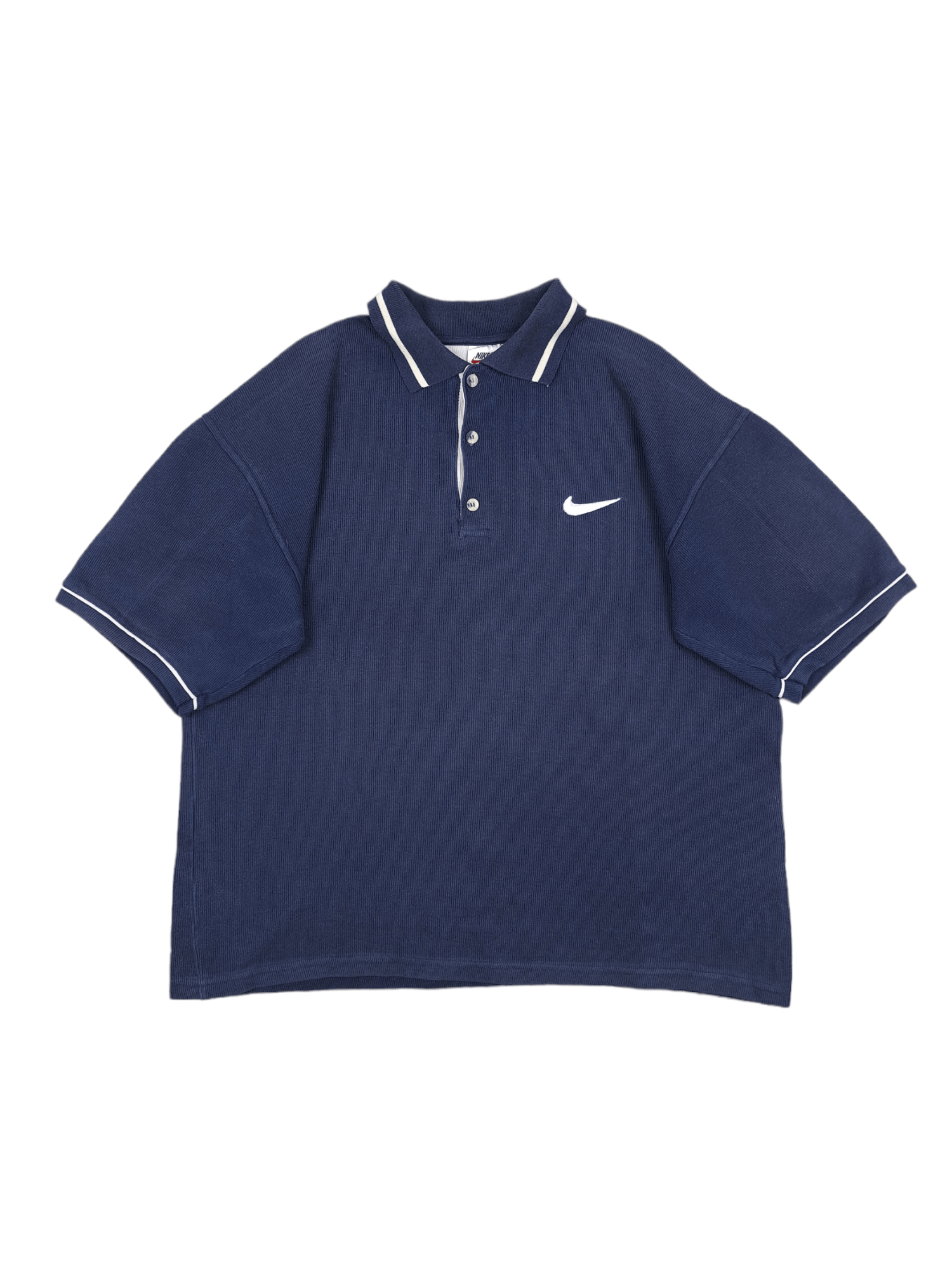 Vintage 80s-90s Nike Zipper factory Polo Shirt Golf Preppy XL