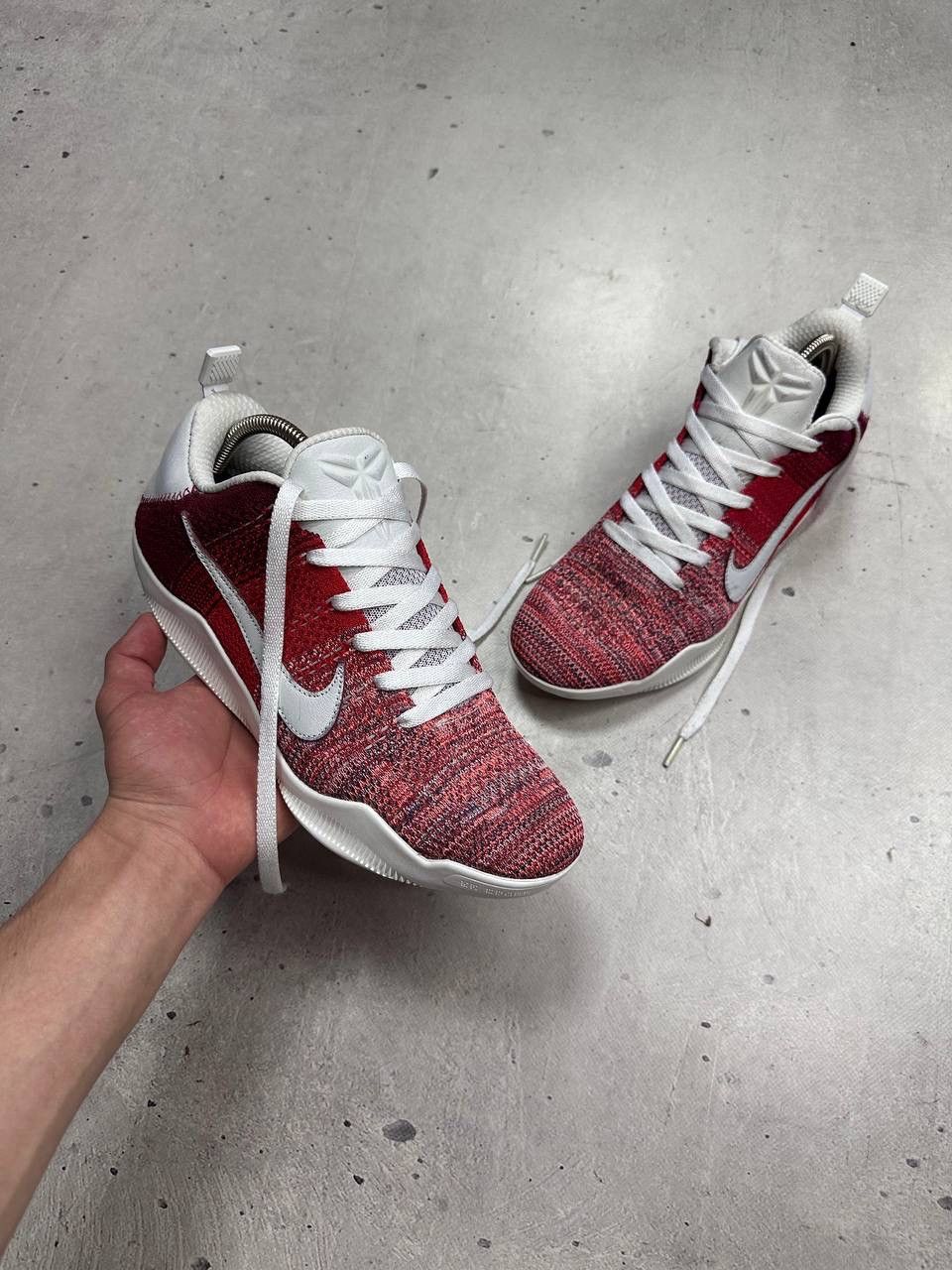 Nike Nike Kobe 11 Elite Low 4KB Red White Flyknit Sneakers US 9.5 Size US 9.5 / EU 42-43 - 1 Thumbnail
