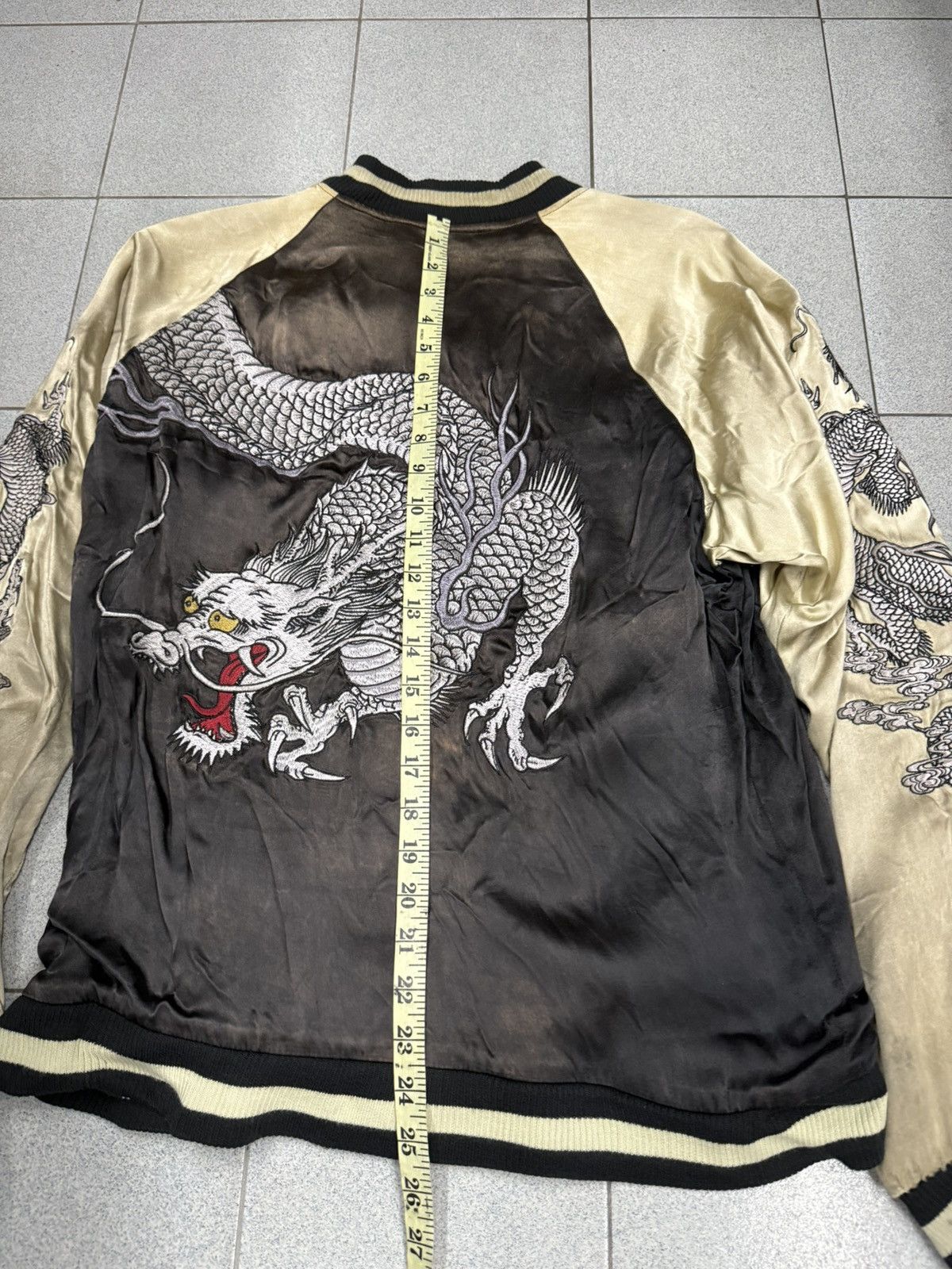 Japanese Brand VTG Ripped SUKAJAN Dragon Jacket Size US L / EU 52-54 / 3 - 15 Thumbnail