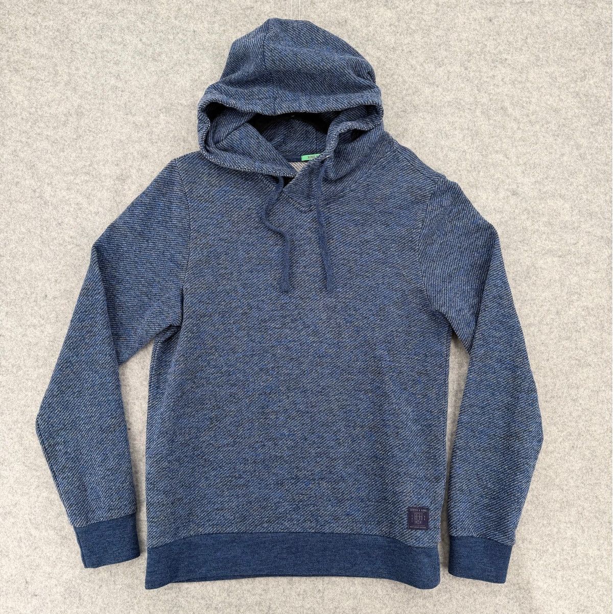 Scotch & Soda Scotch & Soda Rise & Ride Soft Denim Blue Knitted Hoodie Size US M / EU 48-50 / 2 - 1 Thumbnail