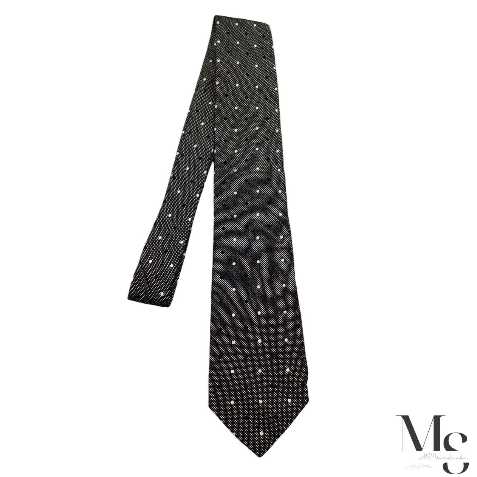 Breuer BREUER XL Gray Polka Dot Luxury Silk Tie Hand Made In Italy Size ONE SIZE - 6 Thumbnail