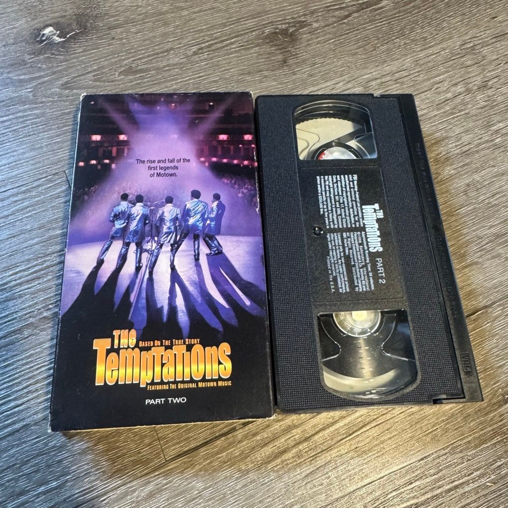 Vintage 1998 The Temptations NBC Home Video Part Two VHS Black Purpl Size ONE SIZE - 4 Thumbnail