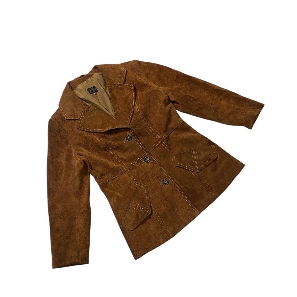 Leather Vintage suede leather jacket Size M / US 6-8 / IT 42-44 - 2 Thumbnail