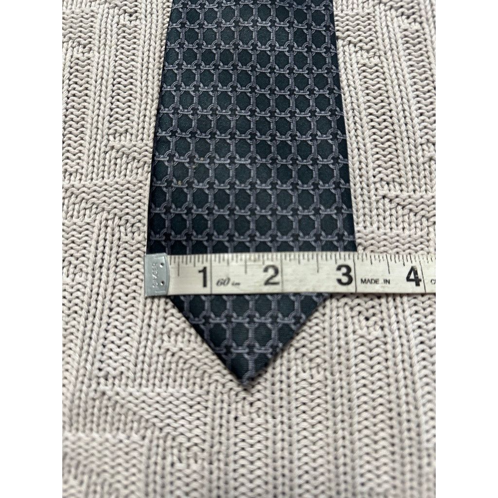 Vintage VIntage Mercedes navy silver tie Size ONE SIZE - 5 Thumbnail