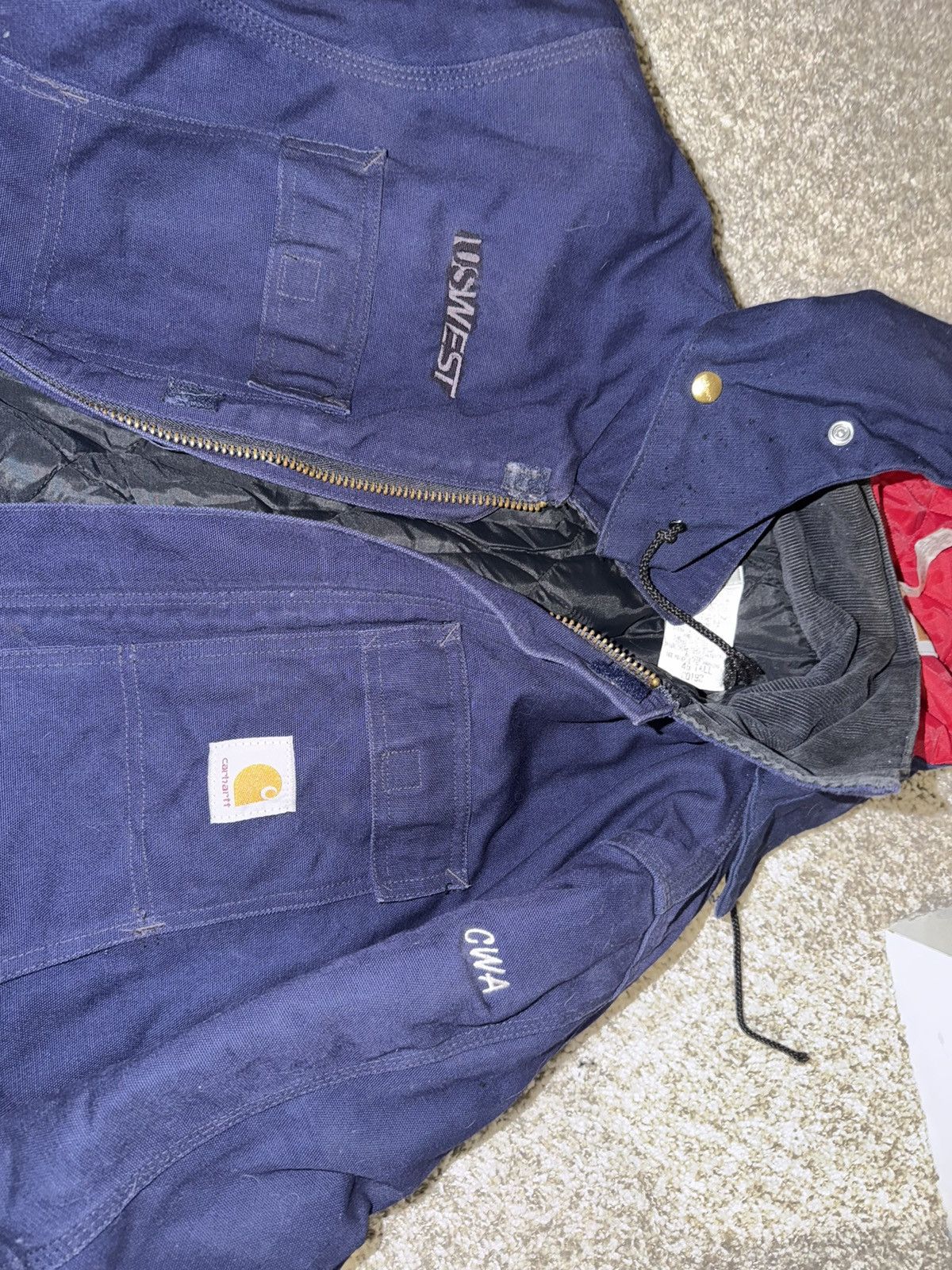 Carhartt Vintage Carhartt Hooded Work Jacket Duck Canvas US West Size US XL / EU 56 / 4 - 3 Thumbnail