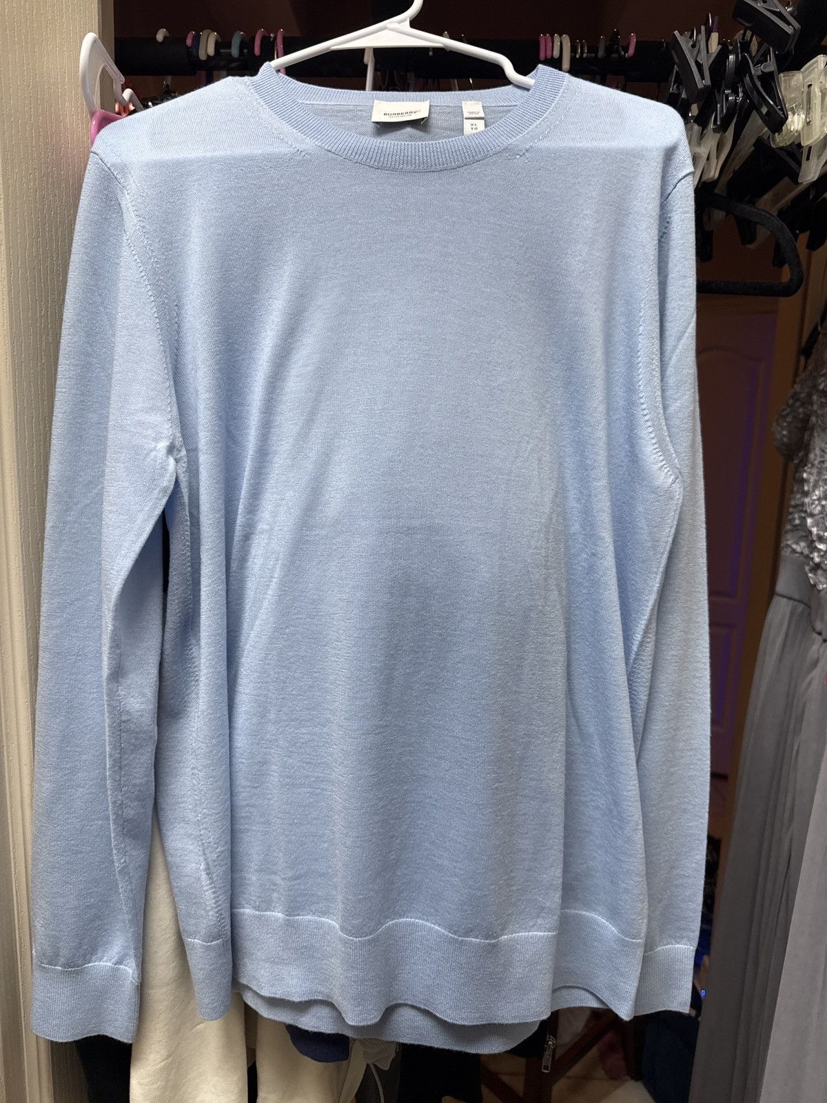 Burberry Burberry pale blue wool and cashmere xl sweater:Retail $830 Size US XL / EU 56 / 4 - 2 Thumbnail
