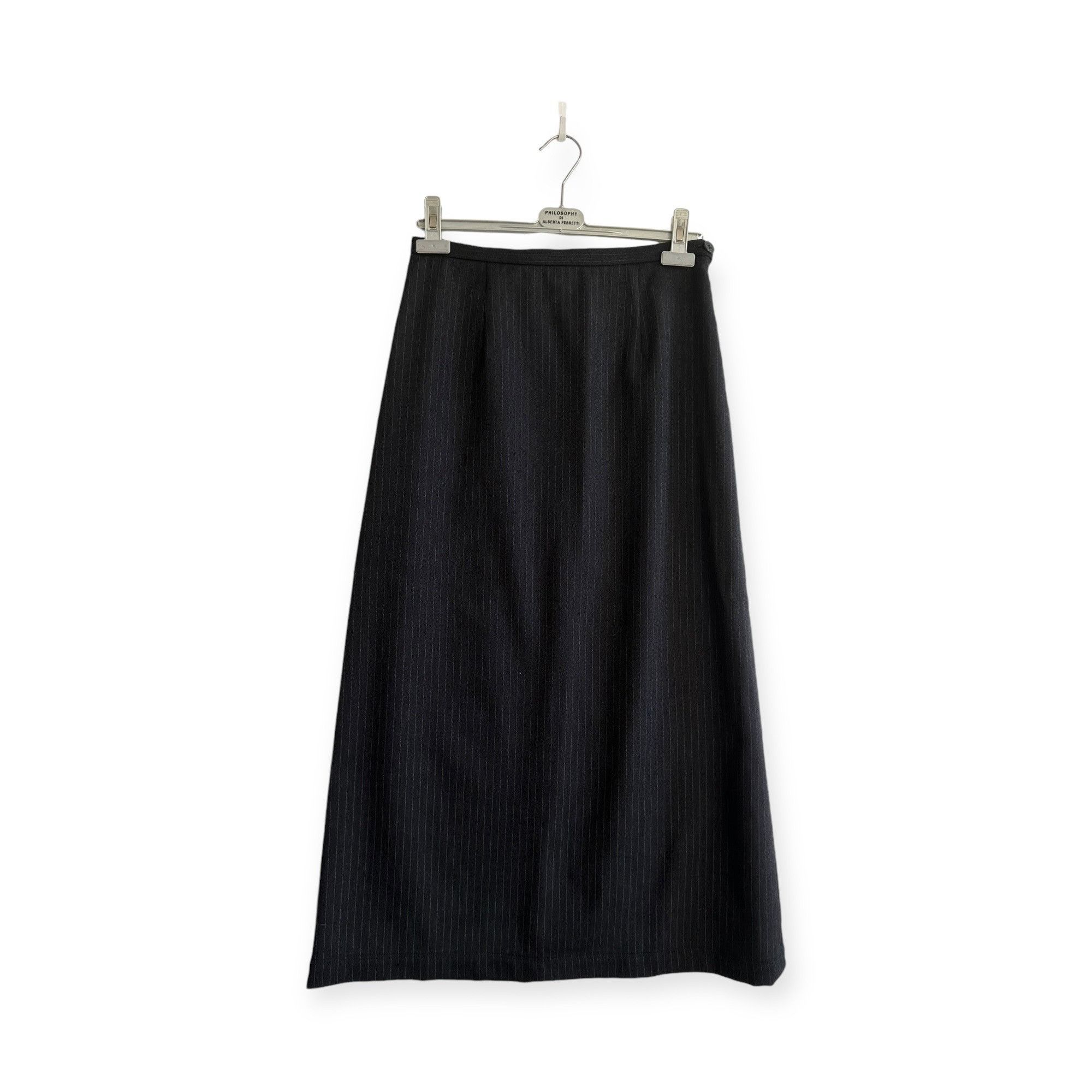 Alberta Ferretti Philosophy di Alberta Ferretti Maxi Pin Stripe Wool Skirt Size 30" / US 8 / IT 44 - 1 Thumbnail