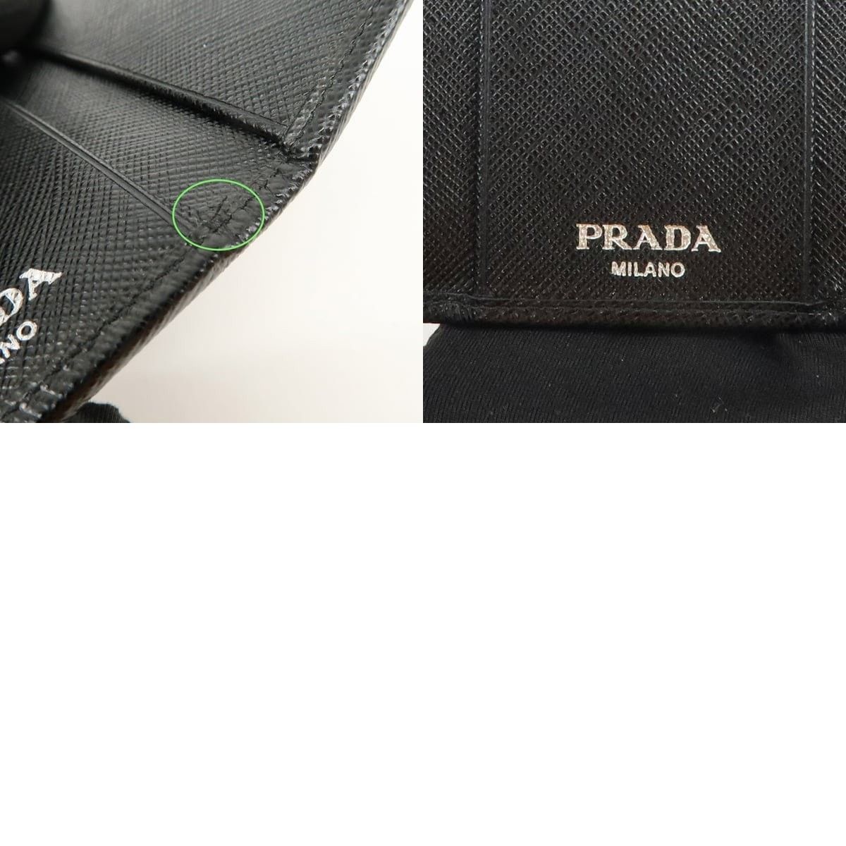 Prada Prada Triangle Logo Nylon Key Holder Black Size ONE SIZE - 6 Thumbnail