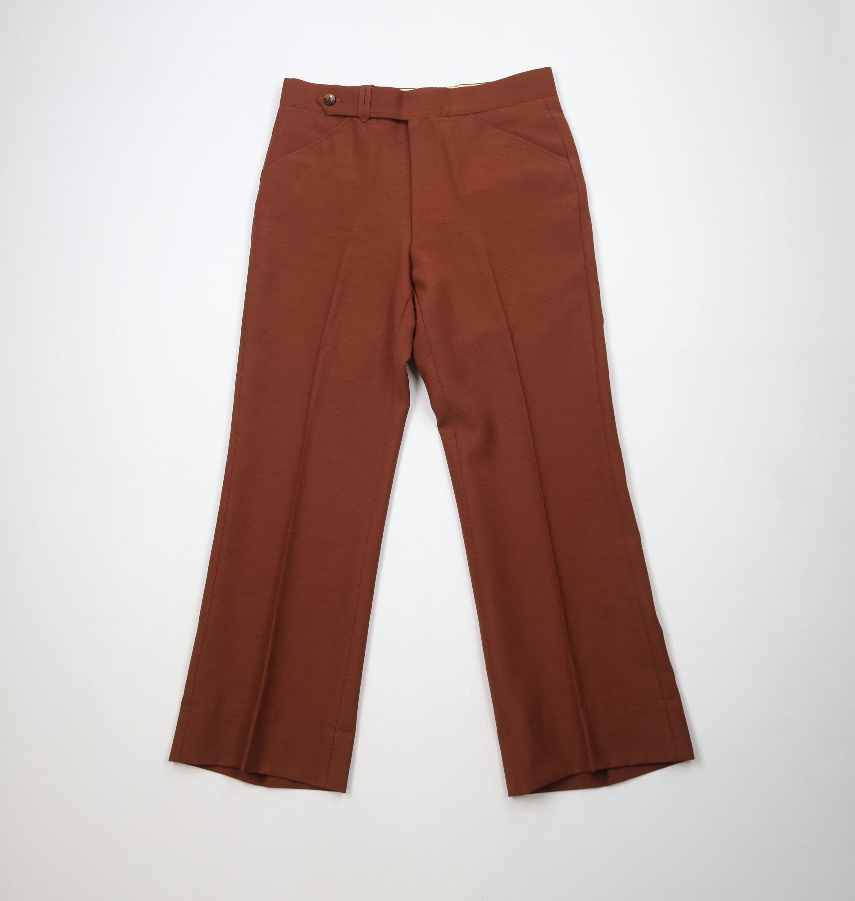 Vintage Vintage 60s 70s Streetwear Wide Leg Chino Pants Orange USA Size US 32 / EU 48 - 1 Thumbnail