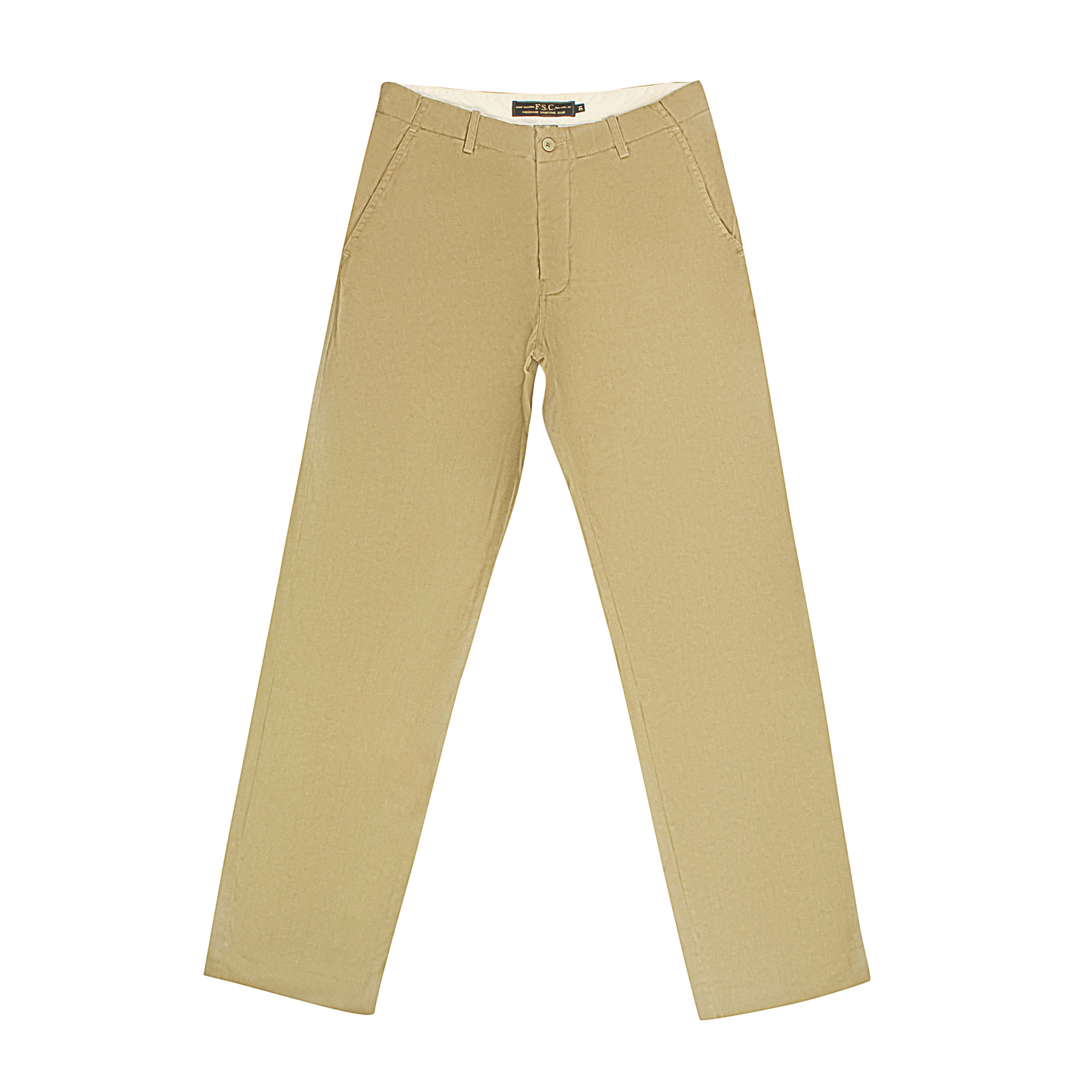 image of Freemans Sporting Club Khaki Cotton Pants Size 34, Men's