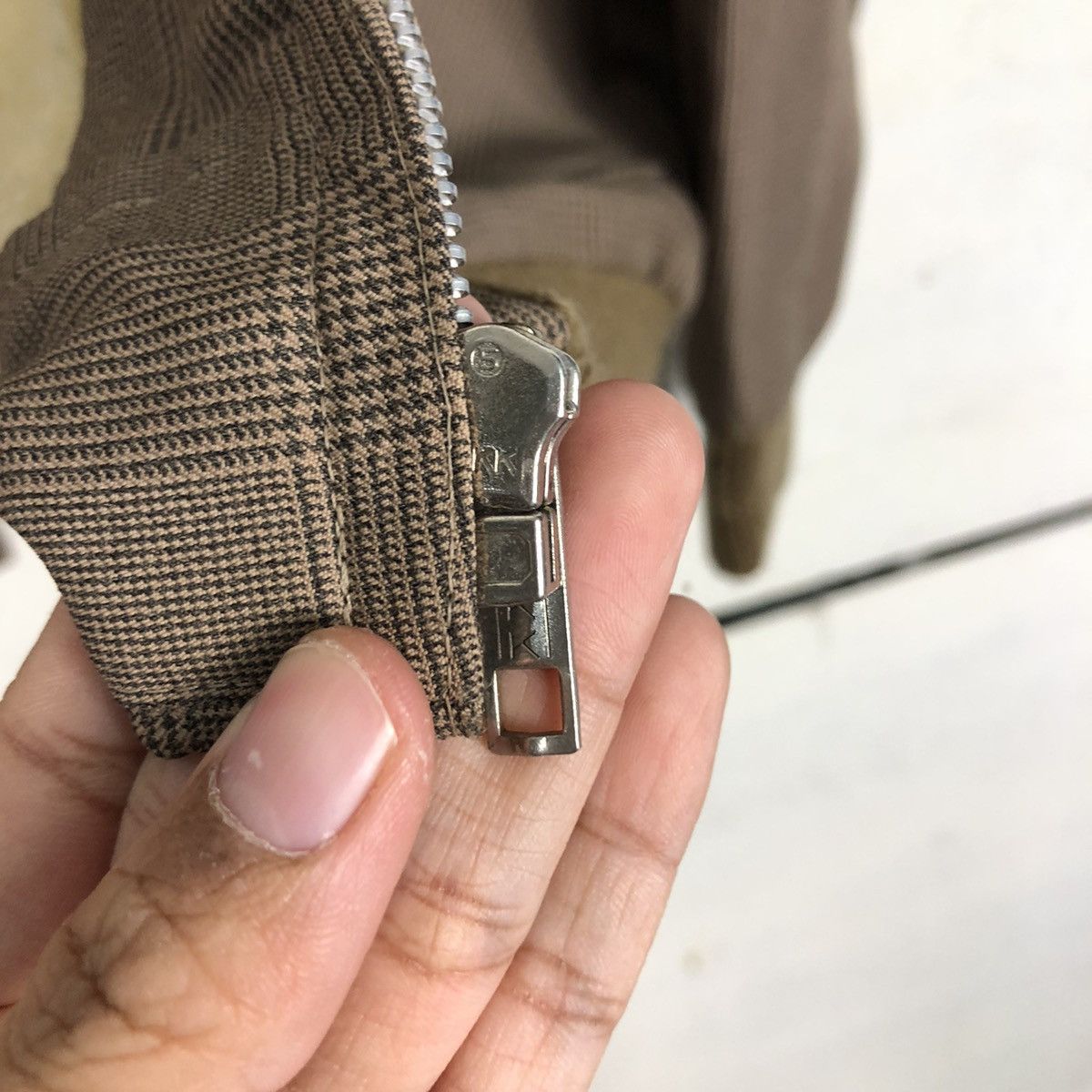 Issey Miyake 📌Vintage Bomber Jacket Jac Blanket Check Tartan Size US L / EU 52-54 / 3 - 18 Thumbnail
