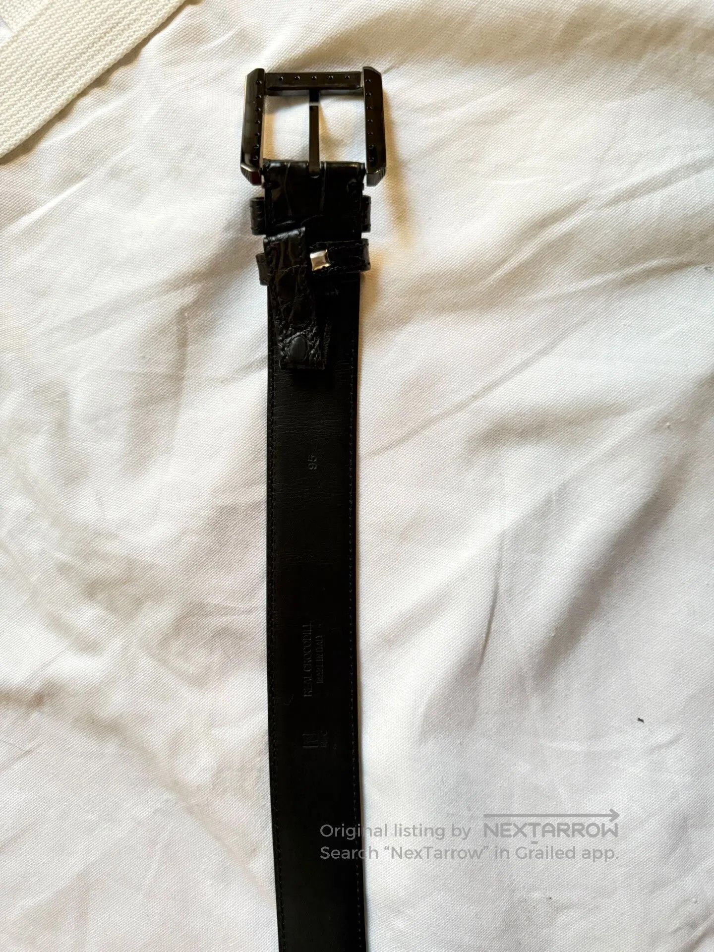 Stefano Ricci Stefano Ricci Black Crocodile Belt. Size ONE SIZE - 6 Thumbnail