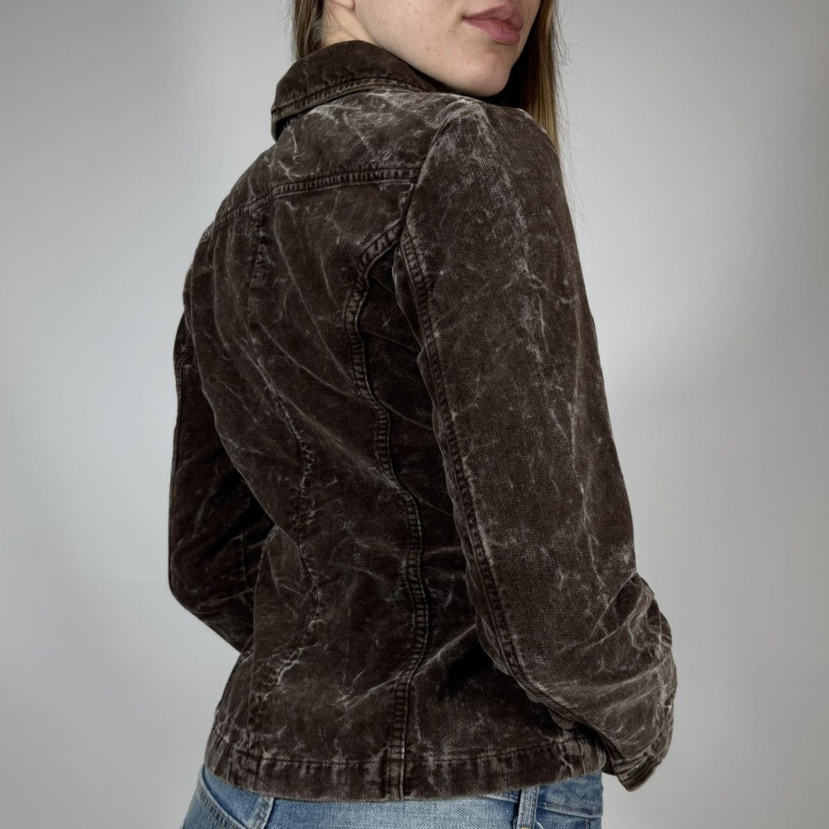Diesel Vintage Y2K Diesel Corduroy Blazer Casual Retro 90s Style Size M / US 6-8 / IT 42-44 - 2 Thumbnail