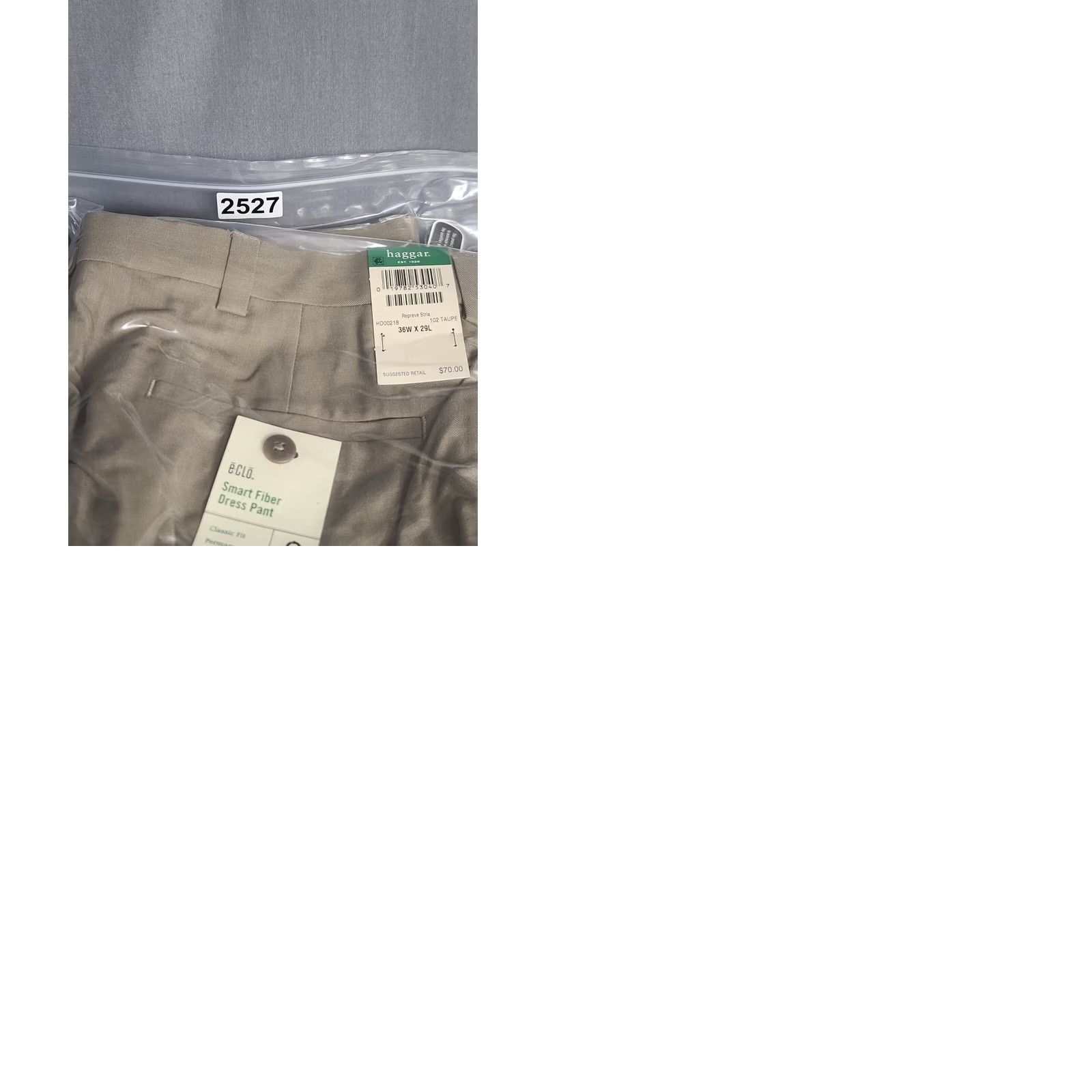 Haggar Haggar Smart Fiber Dress Pants Mens 36x29 Classic Fit Straight Leg Repreve Casual Dress Pants Worldwide Size US 36 / EU 52 - 10 Thumbnail
