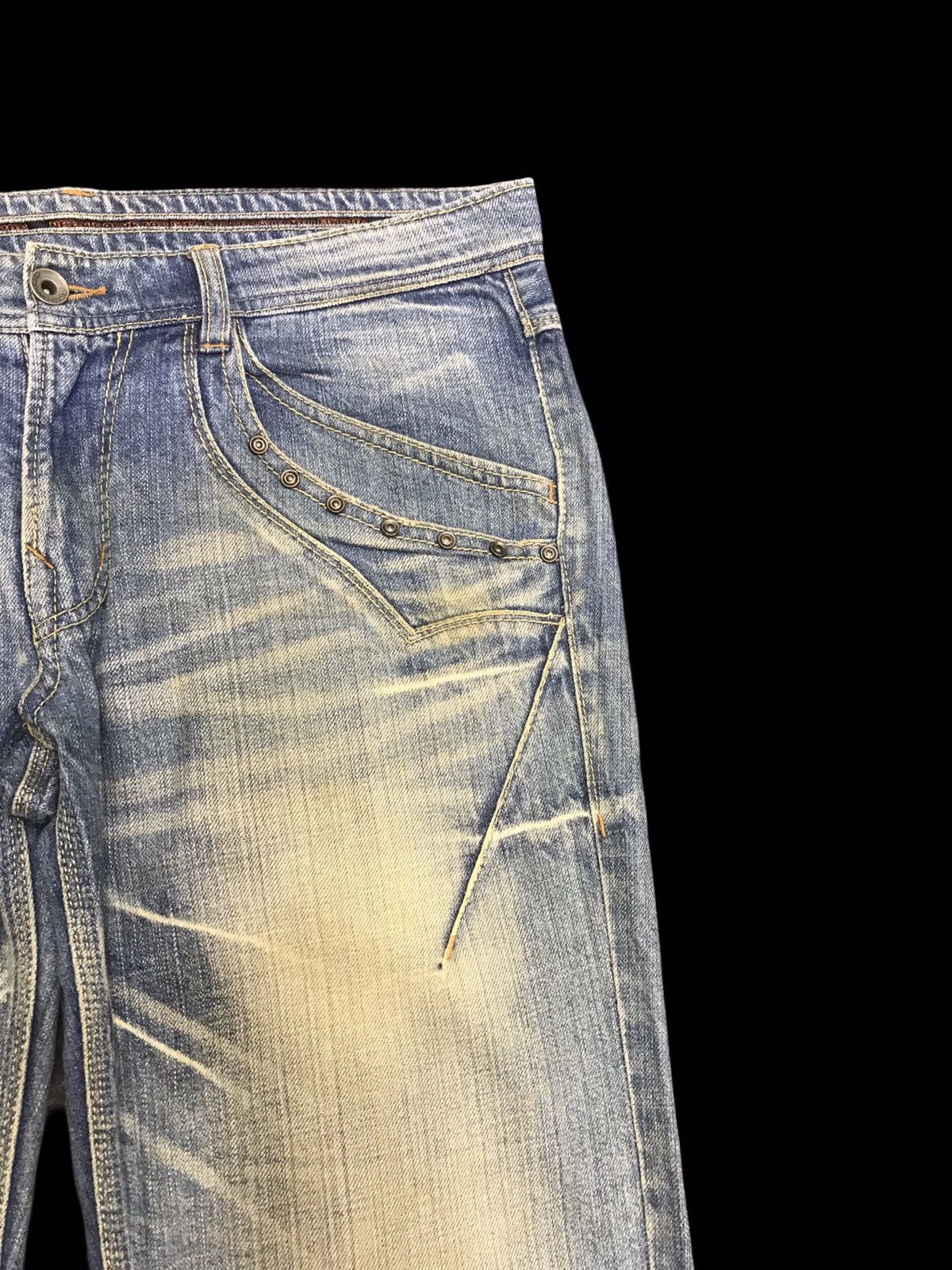 Japanese Brand 💥FLARE💥NCFM Japan Design Seditionari Fade Flare Denim F108 Size US 34 / EU 50 - 3 Thumbnail