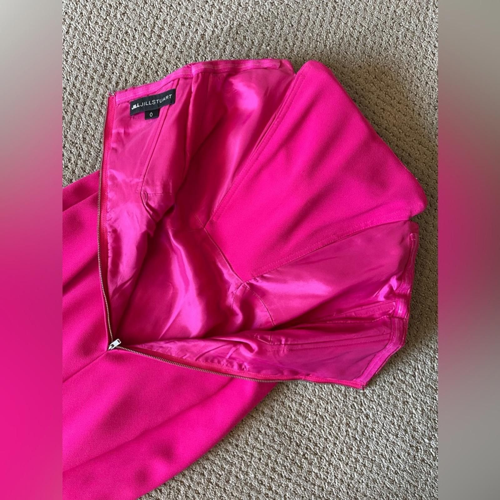 Jil Stuart Fuschia Jill Stuart Pink Notched Strapless Mermaid Gown Size XS / US 0-2 / IT 36-38 - 7 Thumbnail