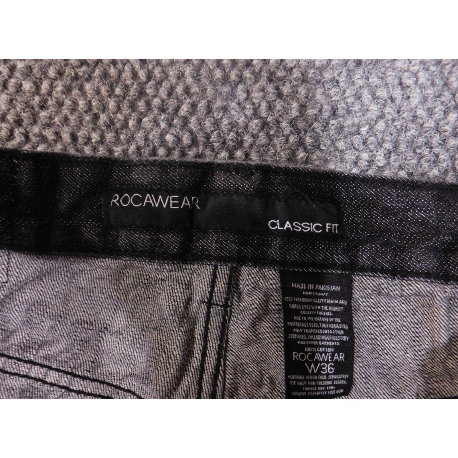Rocawear Rocawear Jeans Mens 36 Black Denim Straight Leg Classic Fit Streetwear Urban Mens Size US 36 / EU 52 - 4 Thumbnail