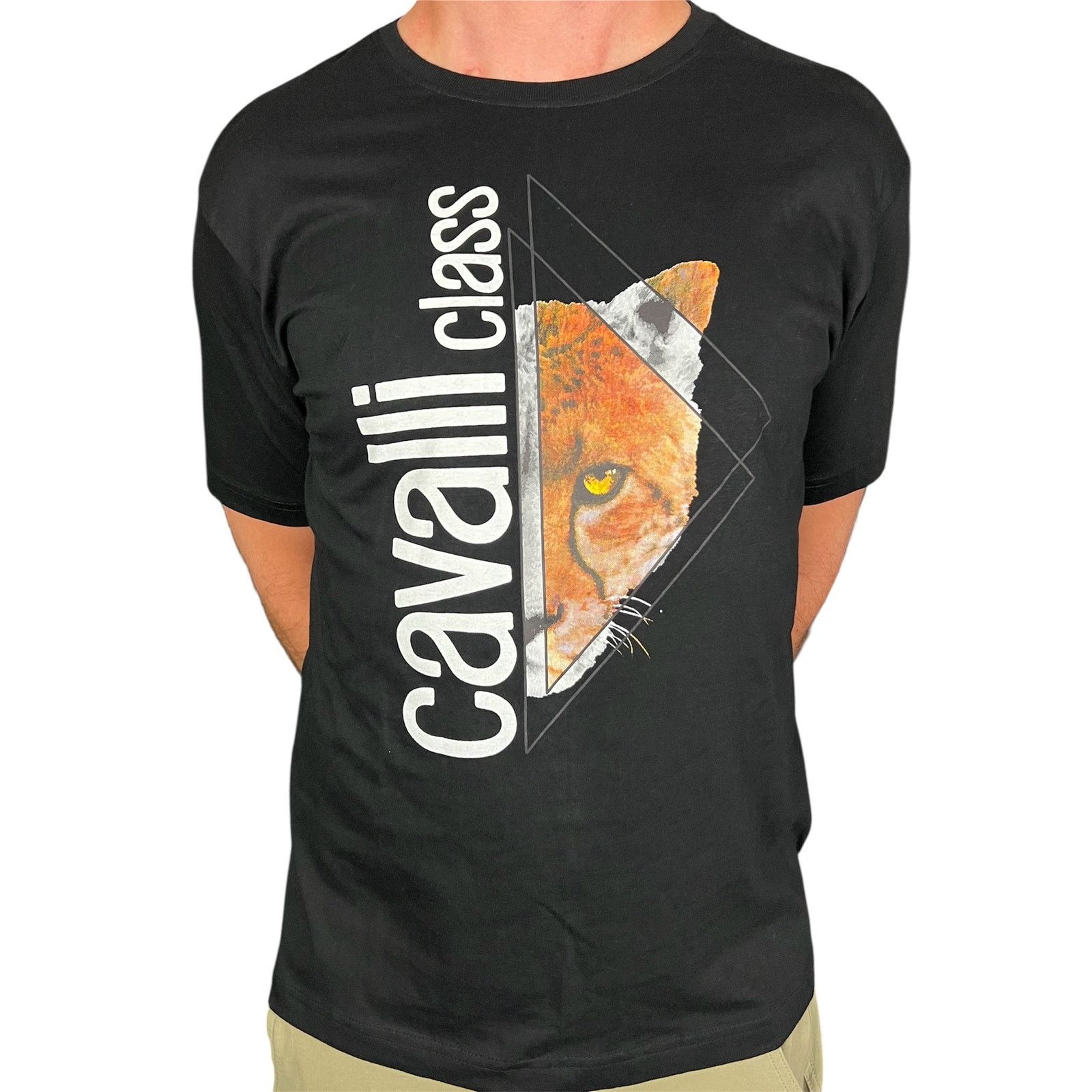 Roberto Cavalli Robert Cavalli Class Cheetah Black T-Shirt - S - $150 Retail Size US S / EU 44-46 / 1 - 2 Thumbnail