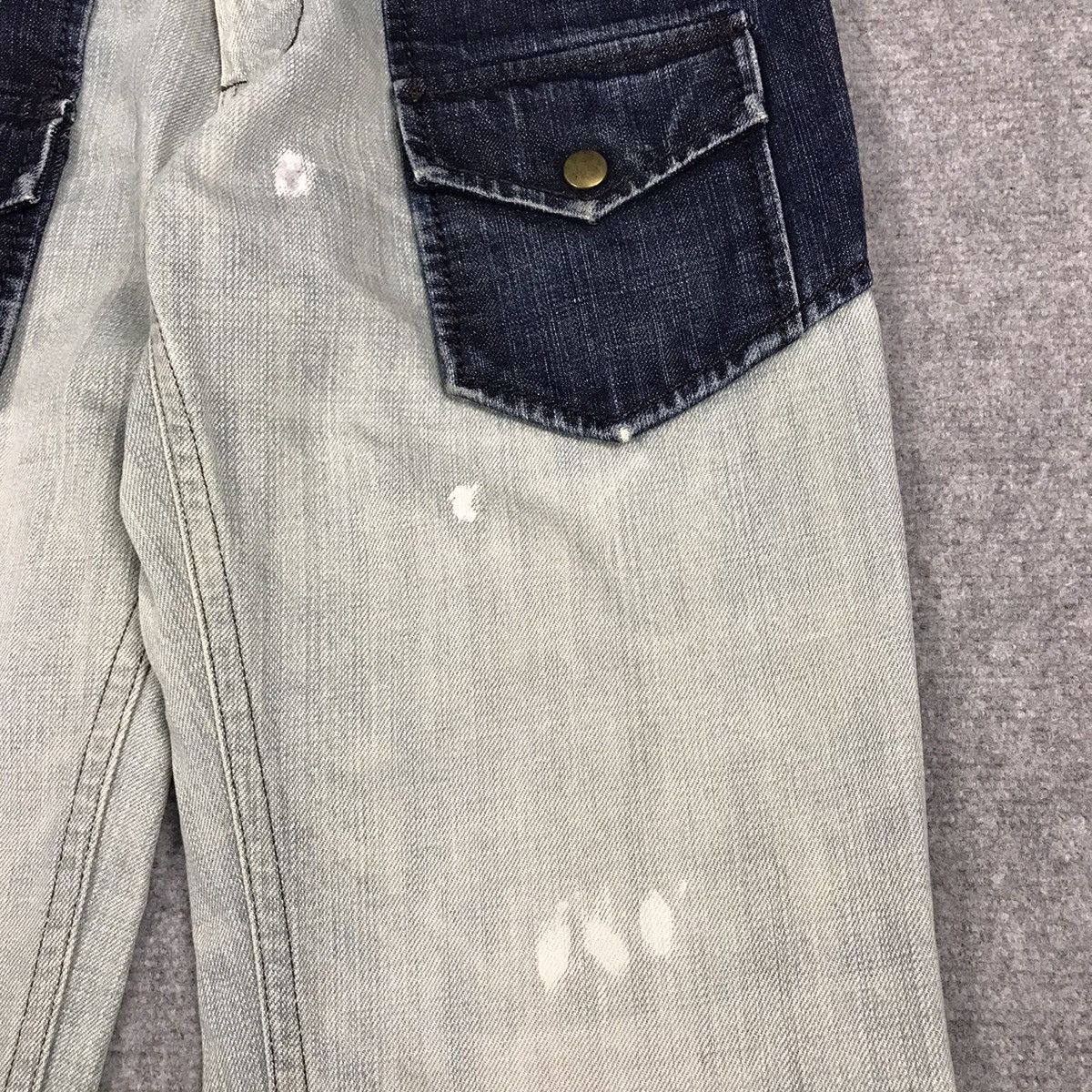 Number (N)ine NUMBER NIME LIGHT DENIM BUSHPANTS DISTRESS JEANS Size US 30 / EU 46 - 5 Thumbnail