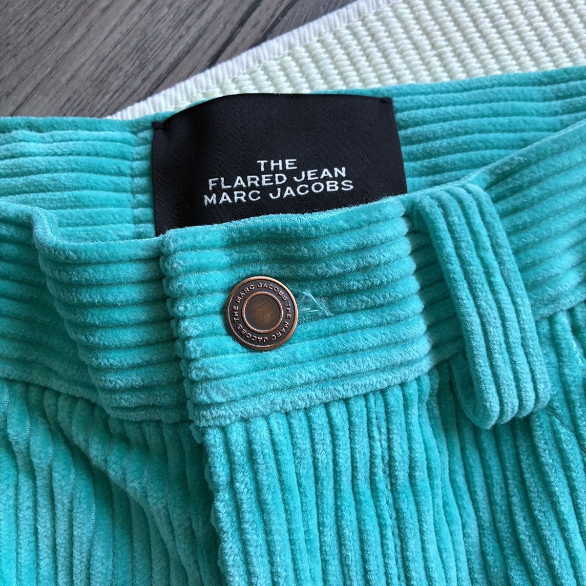 Marc Jacobs Marc Jacobs Corduroy Flared Turquoise Wide Leg Jeans Size 27" / US 4 / IT 40 - 5 Thumbnail