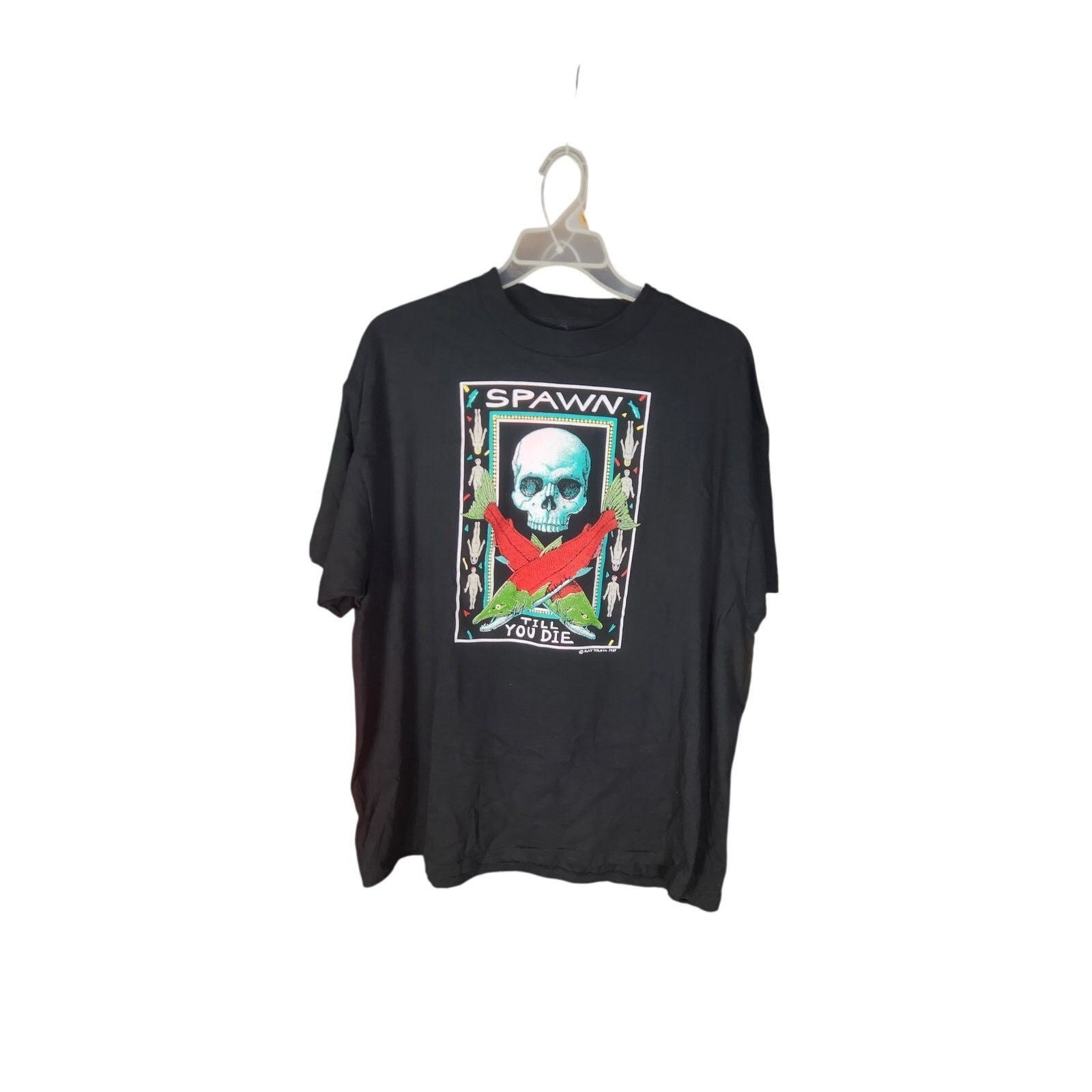 Other Vintage 1987 Ray Troll Spawn Till You Die T men's 2X Size US XXL / EU 58 / 5 - 1 Thumbnail