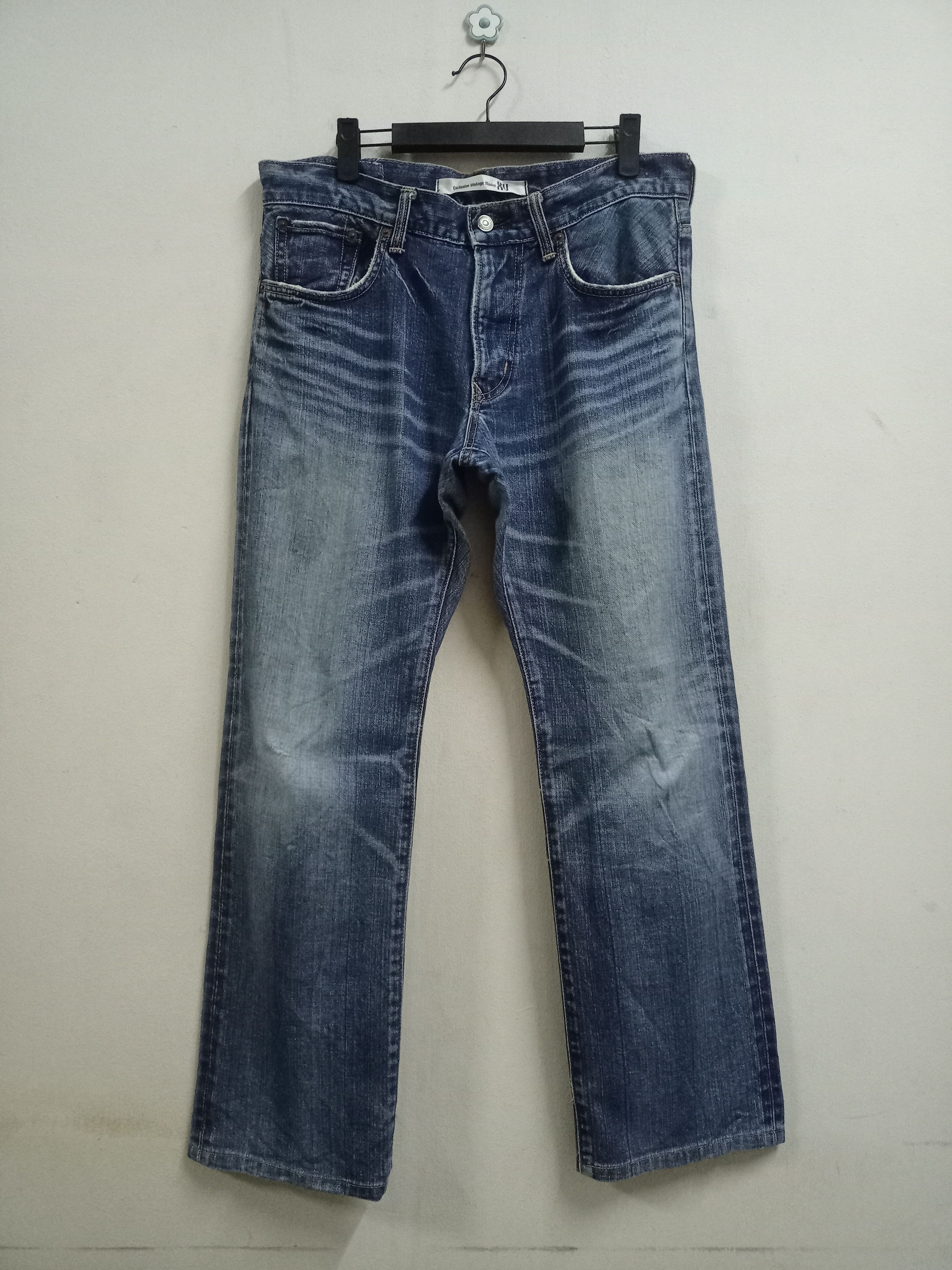 image of Distressed Denim x Edwin Exclusive Vintage Edwin Xv Blue Wash Baggy Jeans 33X29, Men's