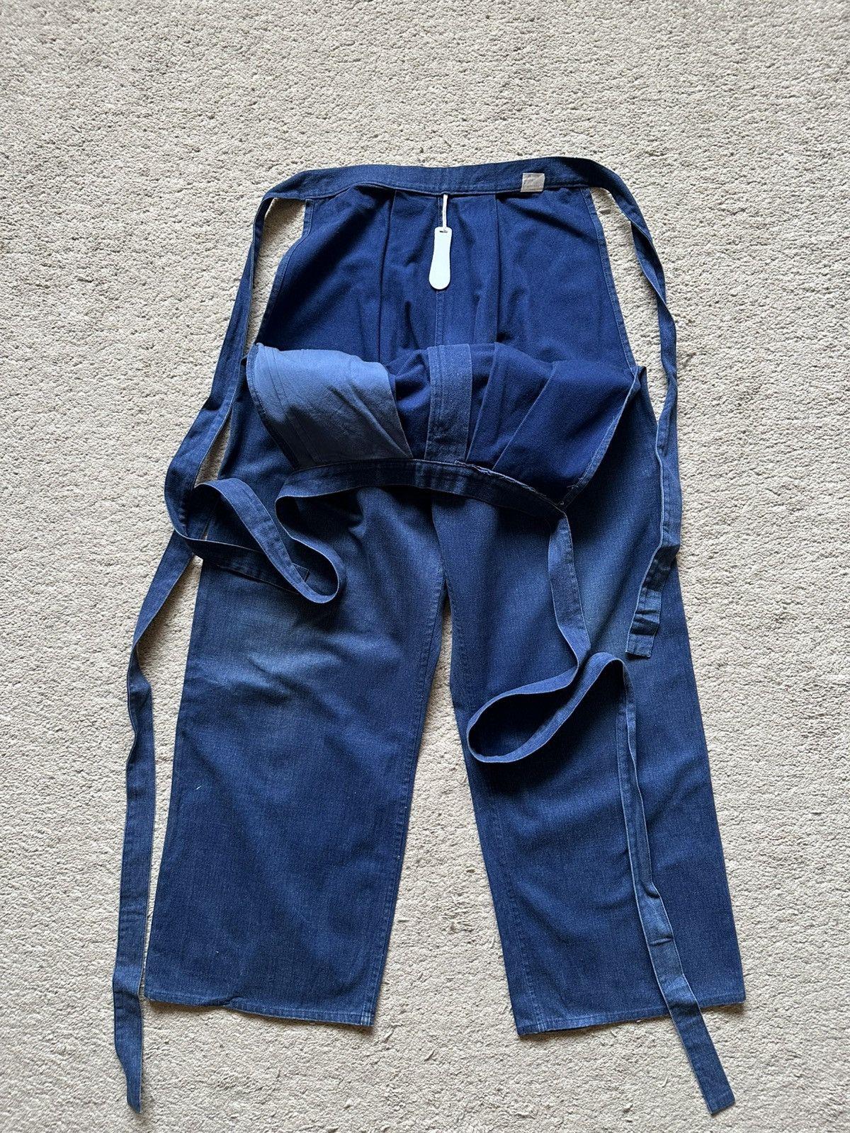 Japanese Brand 1990s Japanese Blue Denim Umanori hakama Pant Size US 29 - 5 Thumbnail