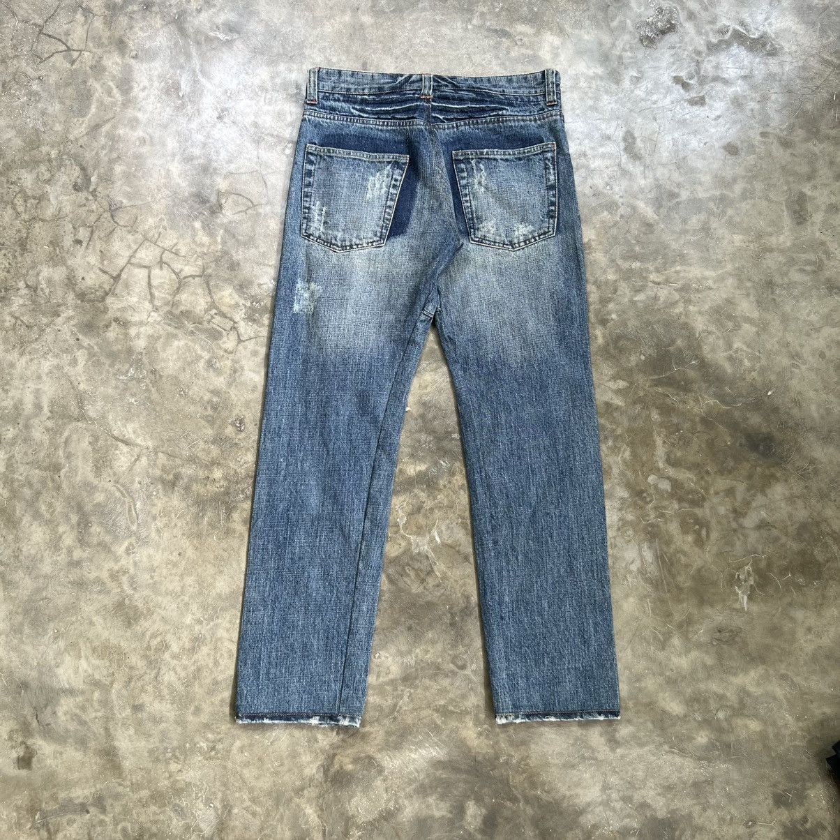Japanese Brand Junya Watanabe Style Patchwork Sashiko Boro Selvedge Jeans Size US 31 - 2 Thumbnail