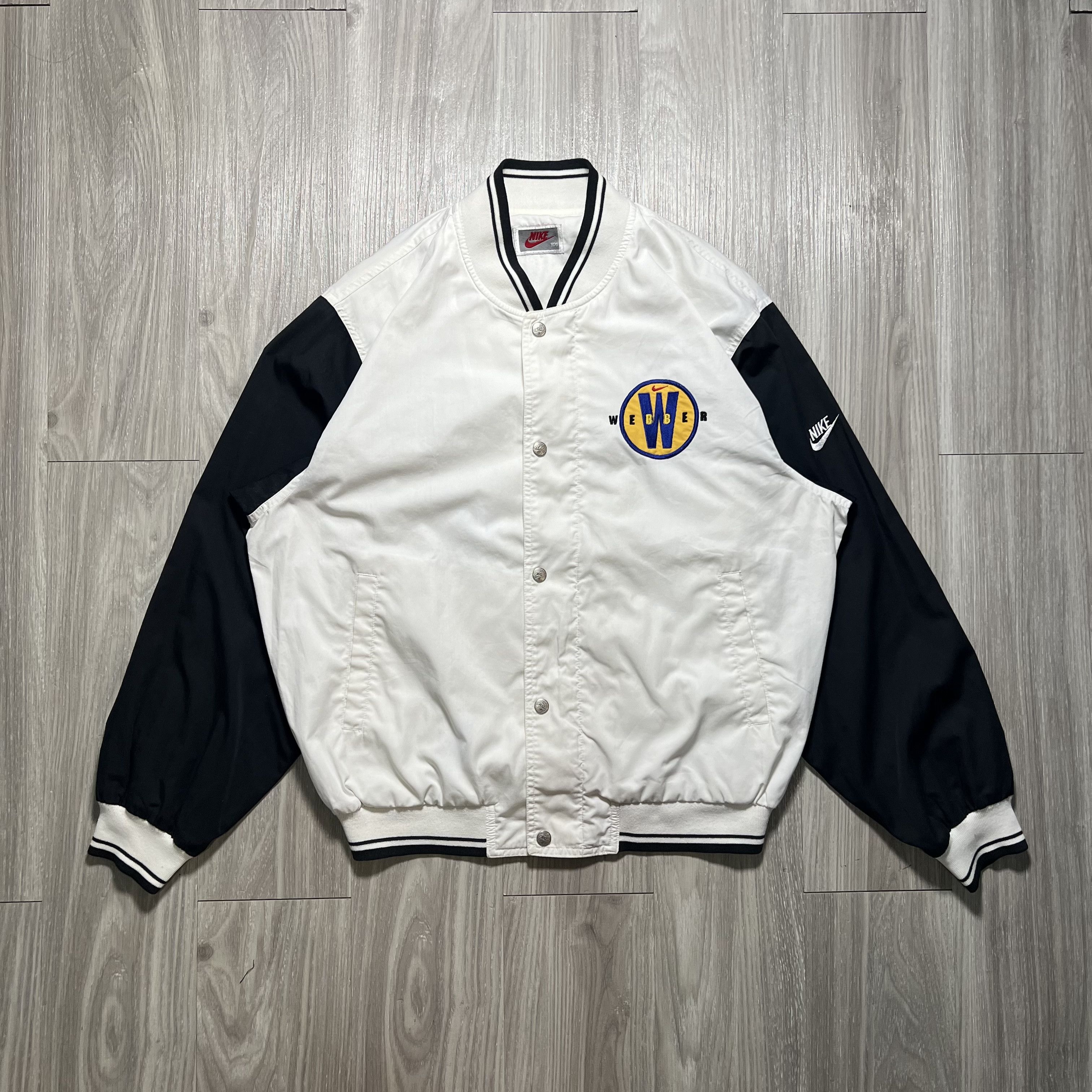 Nike Vintage 90s Nike Chris Weber Varsity Jacket (Rare) Size US XL / EU 56 / 4 - 2 Thumbnail