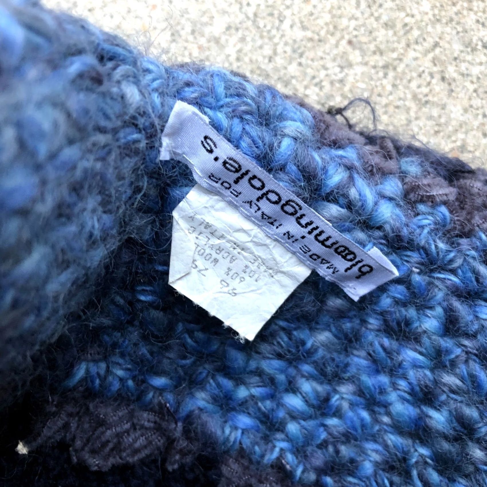 Bloomingdale's VTG 90s Bloomingdale's Wool Blend Beanie Women's Knit Blue Hat One Size Womens Size ONE SIZE - 8 Thumbnail