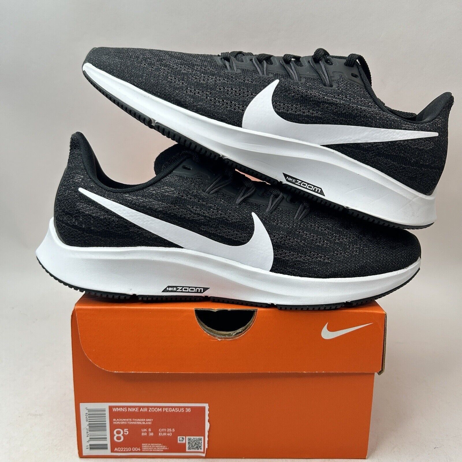 Nike Nike Air Zoom Pegasus 36 WMNS “Black White” 2024 Size US 8.5 / IT 38.5 - 1 Thumbnail