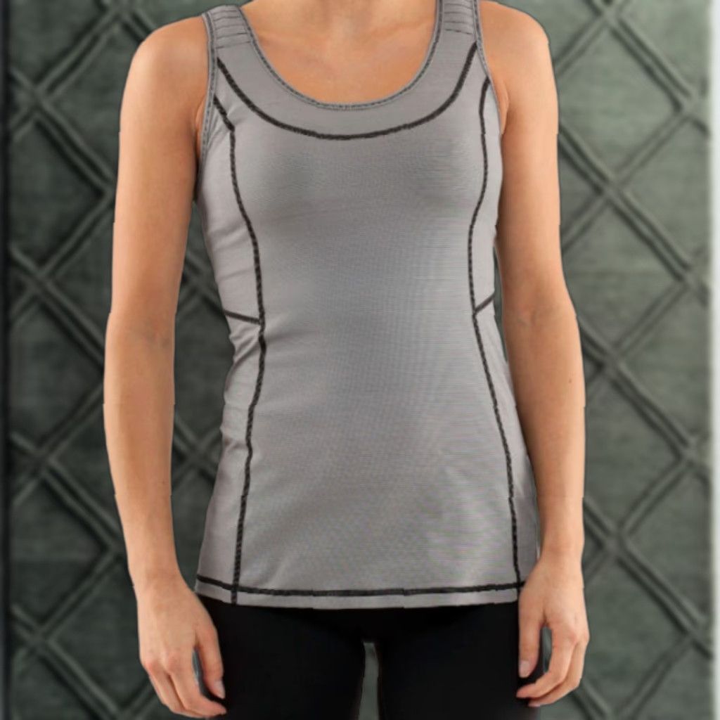 Lululemon Lululemon Run: Stay On Course Tank Black Gray Women's 4 Tank Sleeveless Round Neck Exercise Shirt Size S / US 4 / IT 40 - 1 Thumbnail