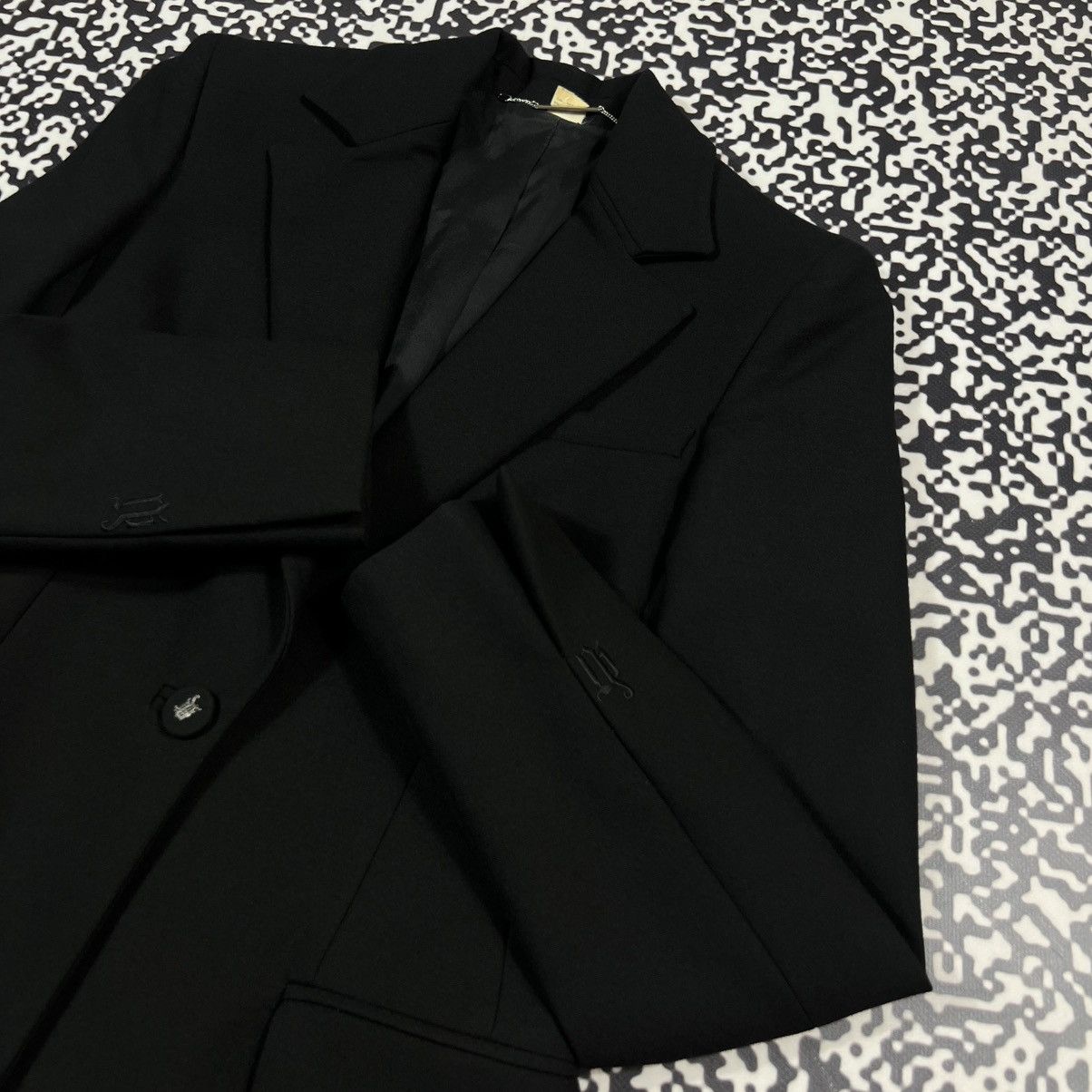 Versace Vintage 90s Gianni Versace Couture G Logo Luxury Blazer Size S / US 4 / IT 40 - 7 Thumbnail