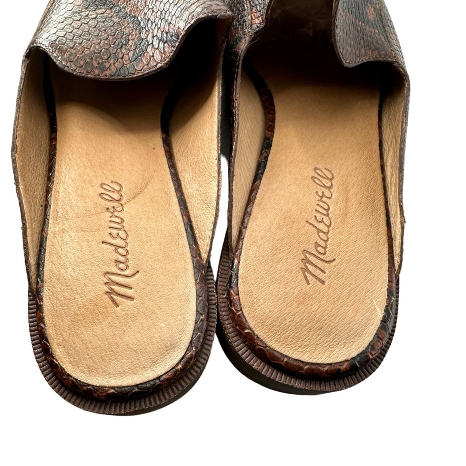 Madewell Madewell The Frances Loafer Mule in Snake Embossed Size US 7.5 / IT 37.5 - 7 Thumbnail