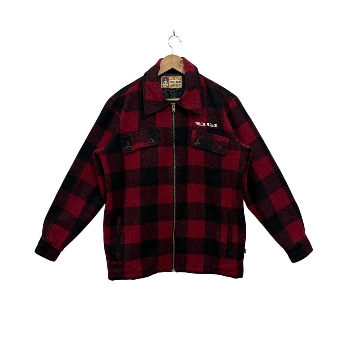 Japanese Brand Rock Hard Survival Checked Plaid Zipper Jacket Size US XL / EU 56 / 4 - 1 Thumbnail