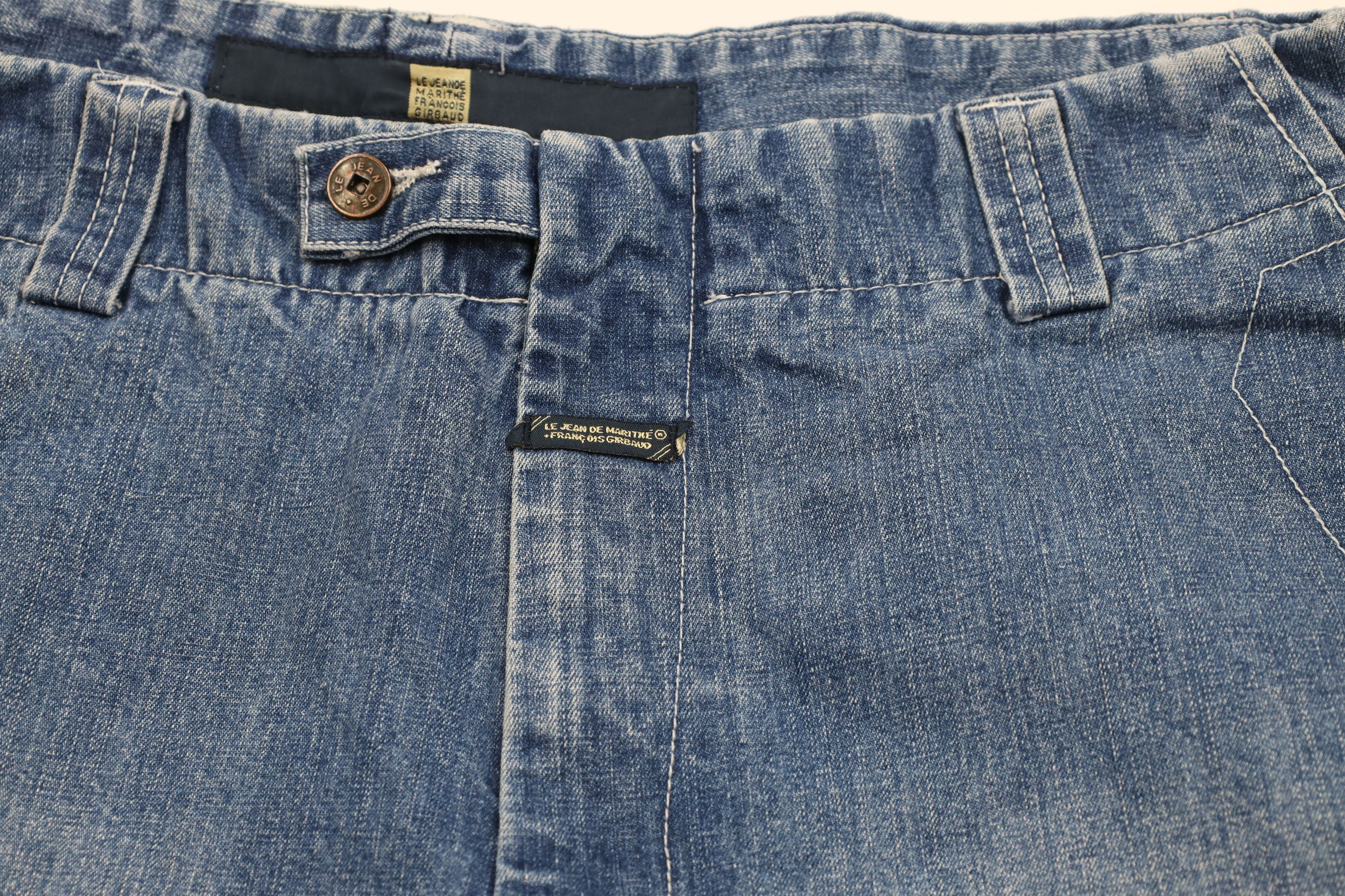 Marithe + Francois Girbaud Vintage 90s Marithe Francois Girbaud Denim Cargo Shorts Blue Size US 38 / EU 54 - 6 Thumbnail