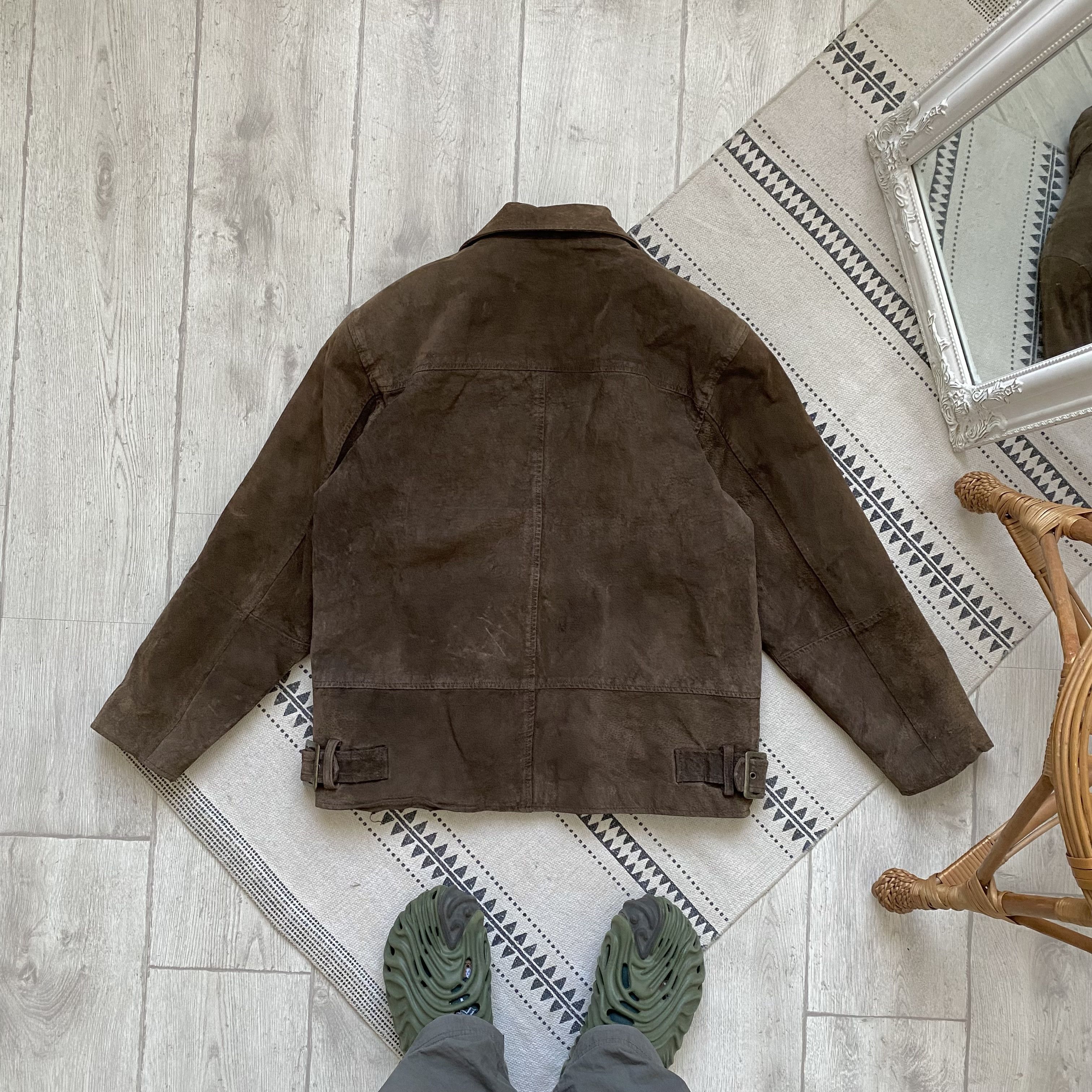 Genuine Leather Vintage 80-90s Faded Leather Brown jacket Genuine Suede Size US S / EU 44-46 / 1 - 9 Thumbnail